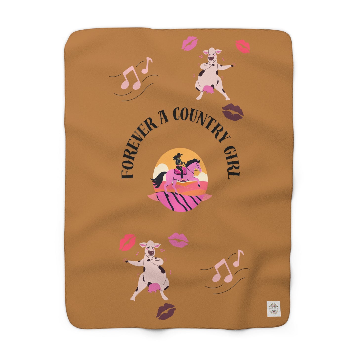Forever A Country Girl Sherpa Fleece Blanket