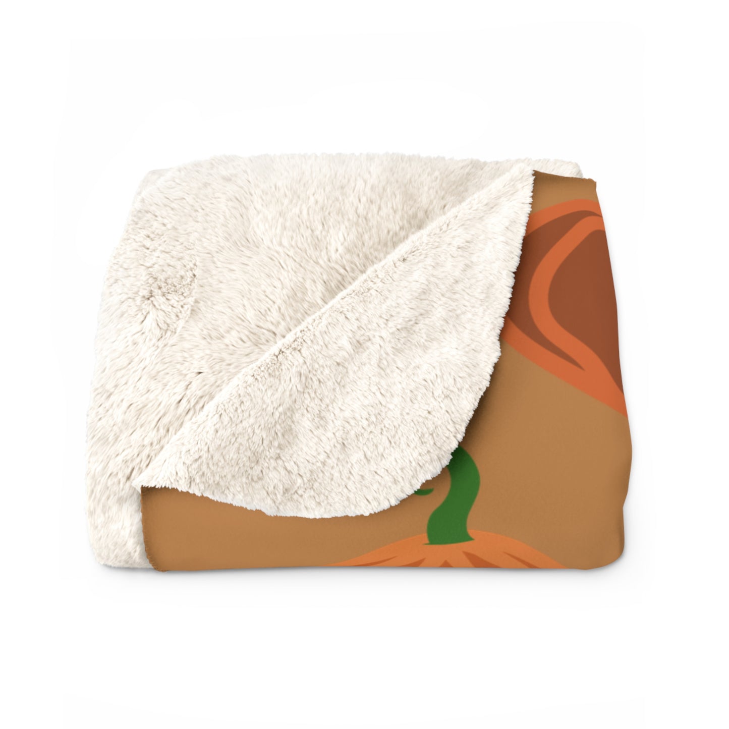 Pumpkin Sherpa Fleece Blanket