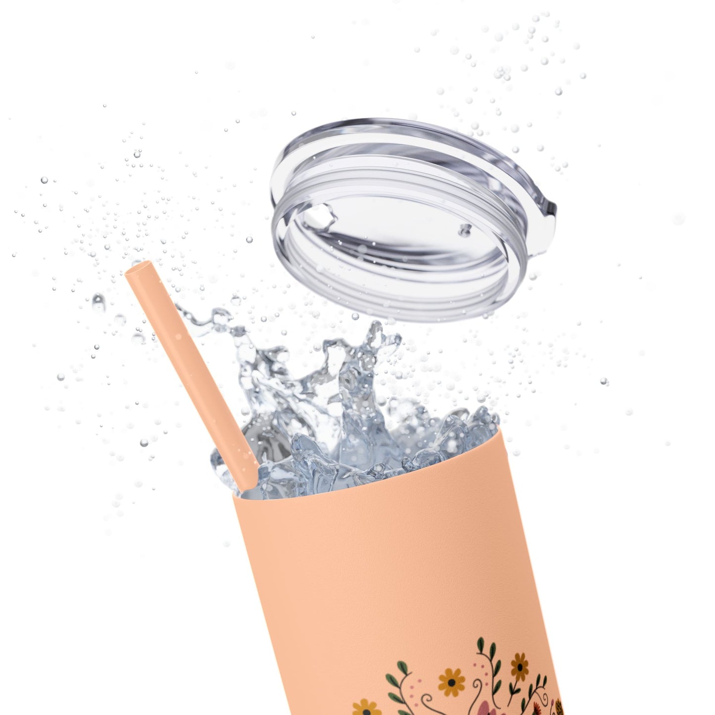 JOAB&Co LLC Skinny Tumbler with Straw, 20oz