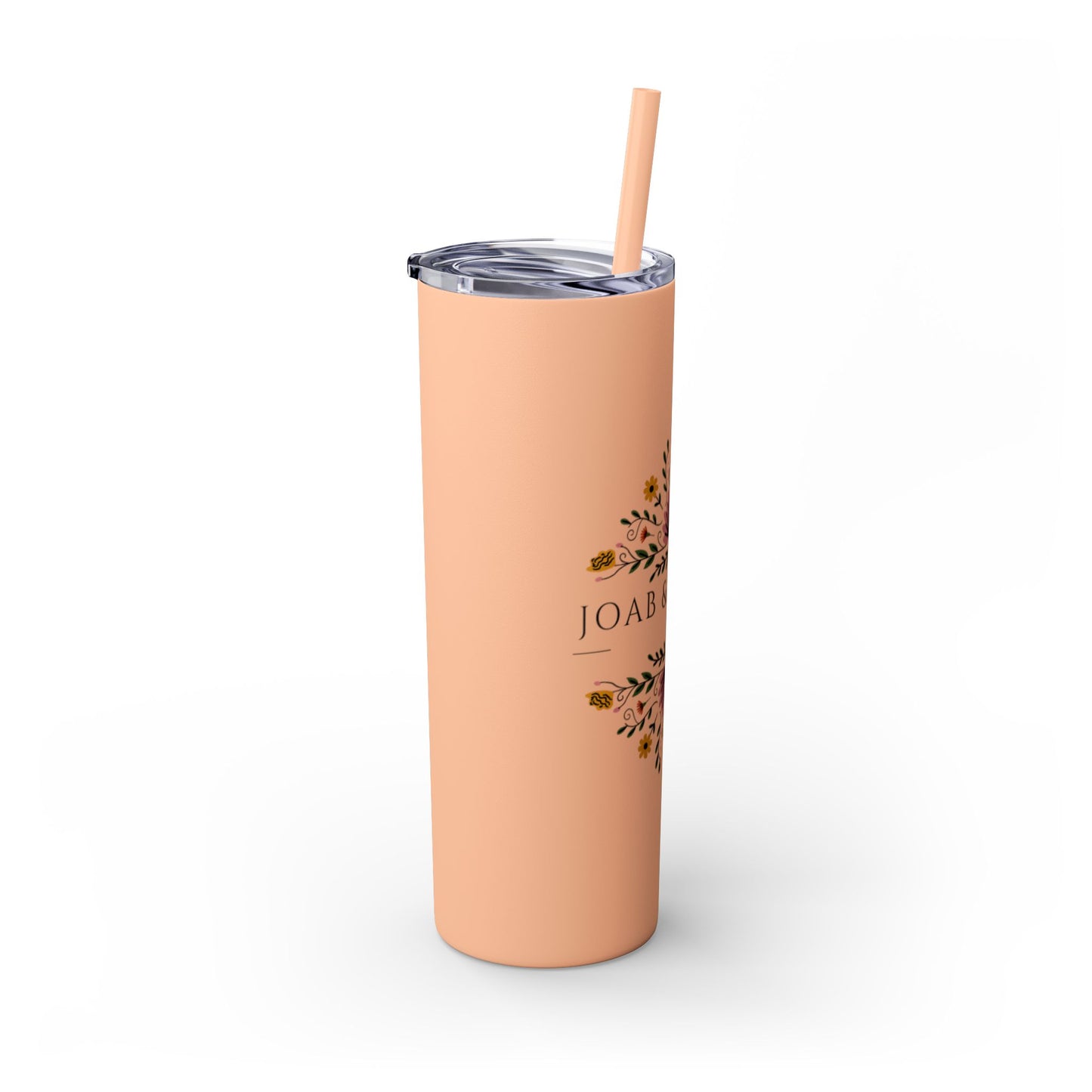 JOAB&Co LLC Skinny Tumbler with Straw, 20oz