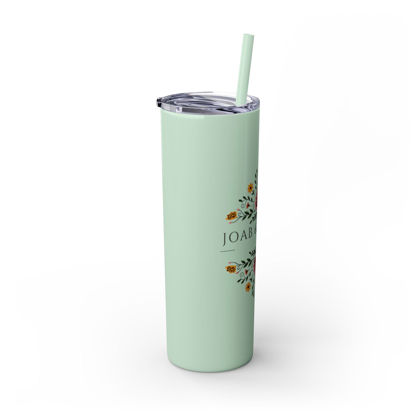 JOAB&Co LLC Skinny Tumbler with Straw, 20oz