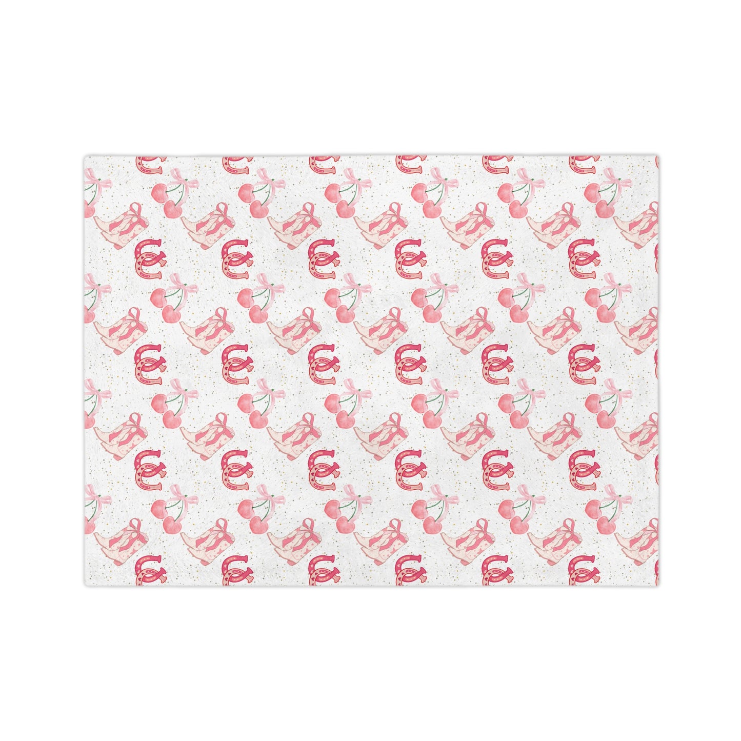 Pink Cowgirl Velveteen Microfiber Blanket