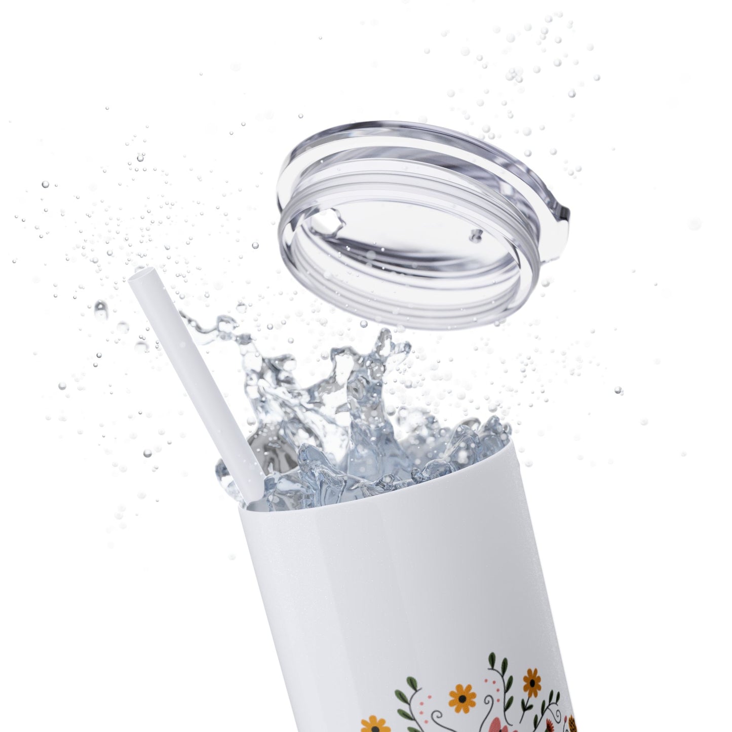JOAB&Co LLC Skinny Tumbler with Straw, 20oz