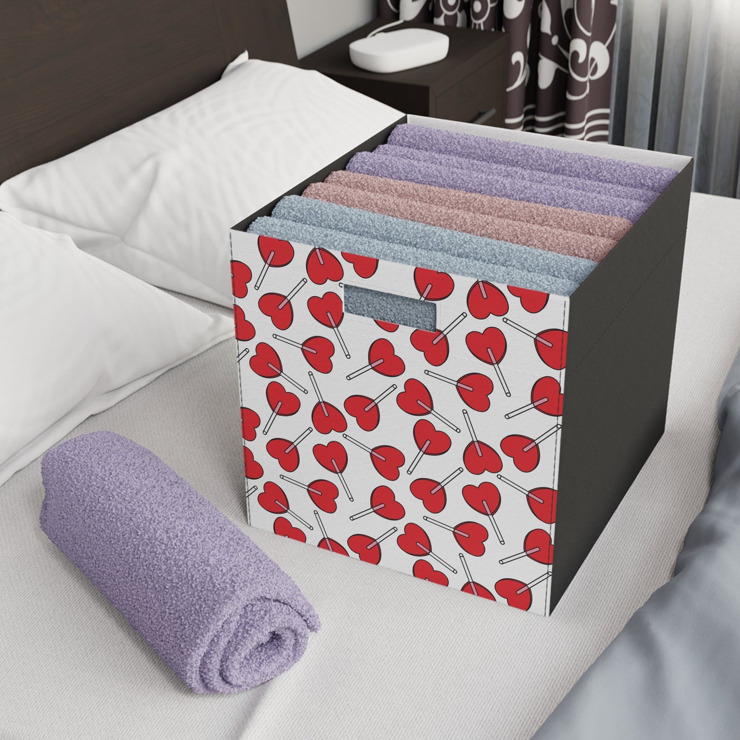 Heart Lollipop Felt Storage Box