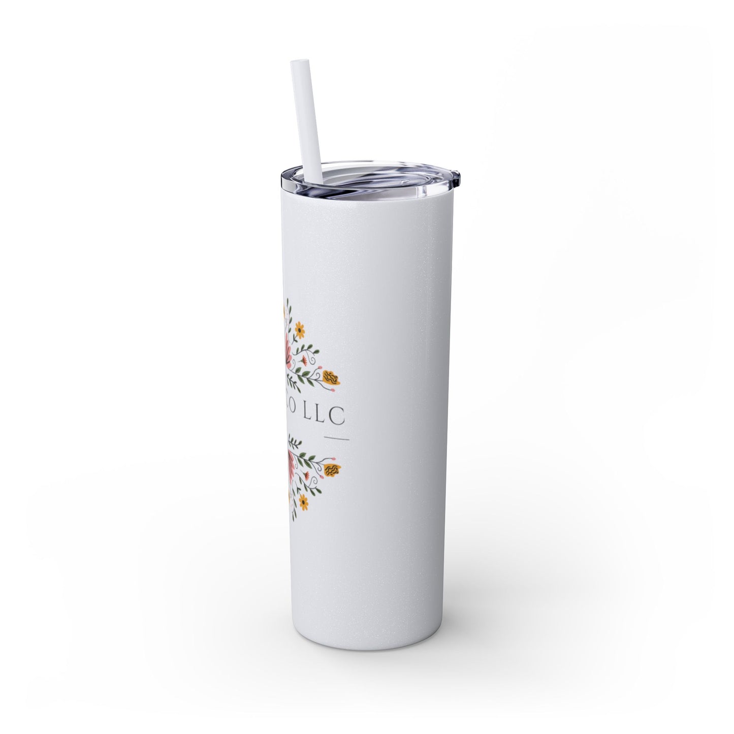 JOAB&Co LLC Skinny Tumbler with Straw, 20oz