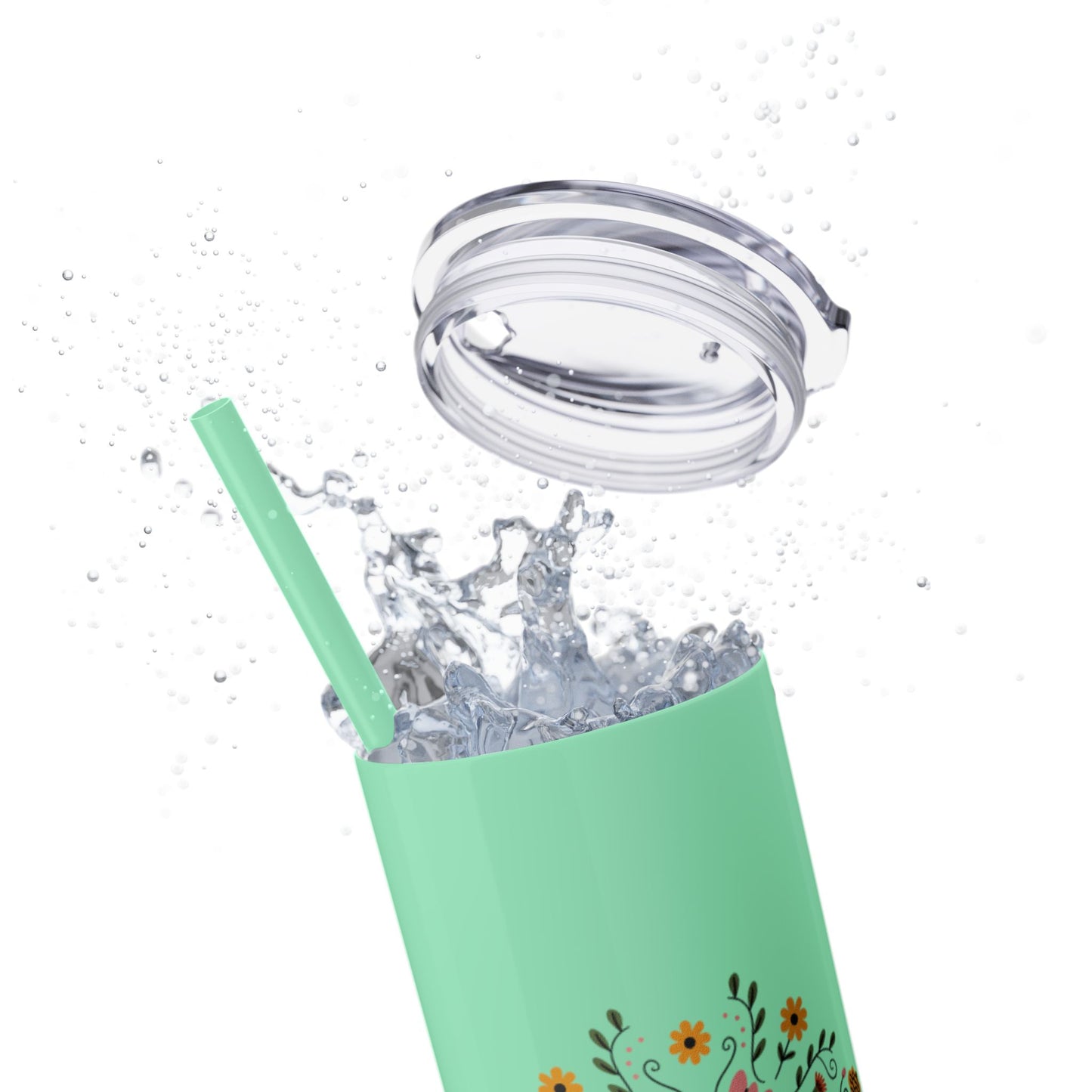 JOAB&Co LLC Skinny Tumbler with Straw, 20oz
