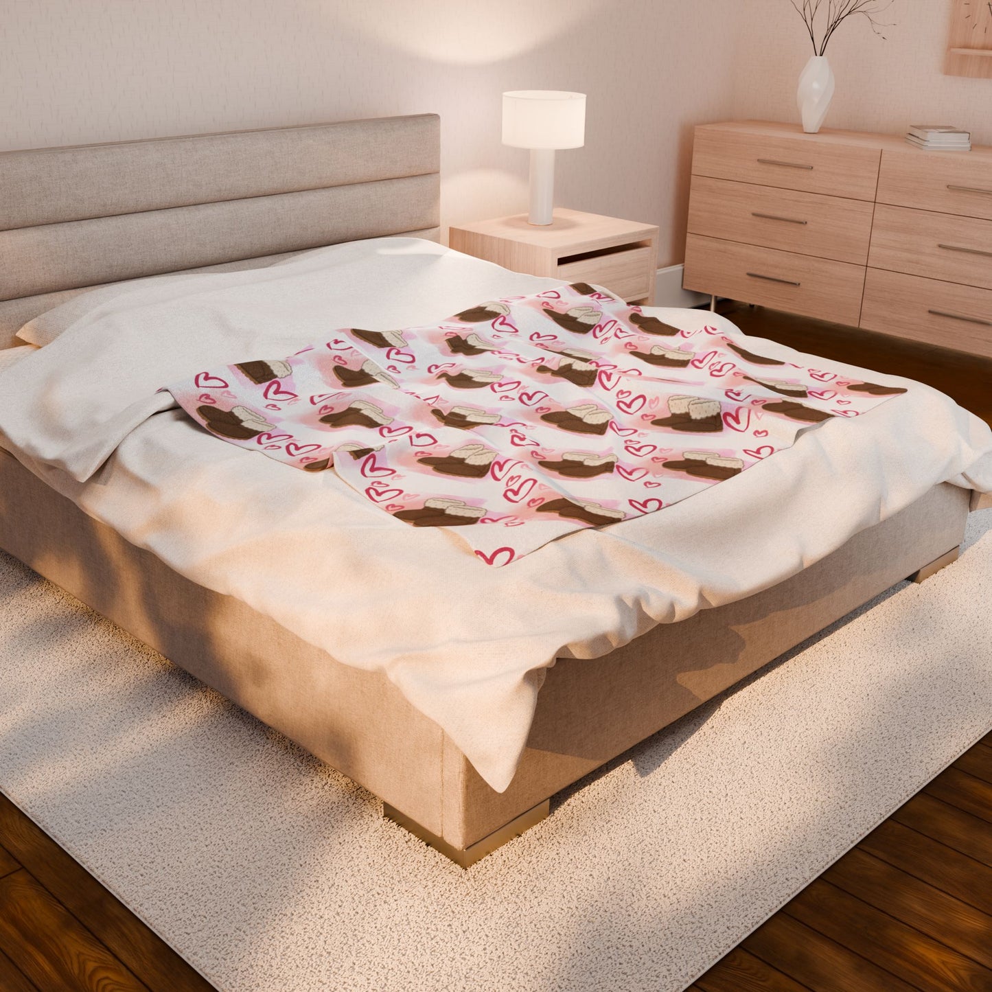 UGG Lover Velveteen Plush Blanket