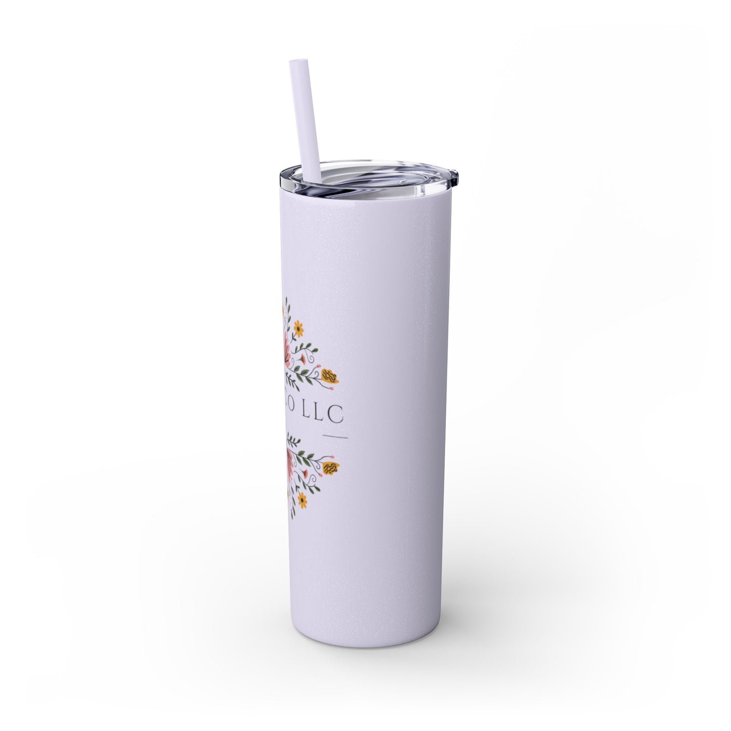 JOAB&Co LLC Skinny Tumbler with Straw, 20oz