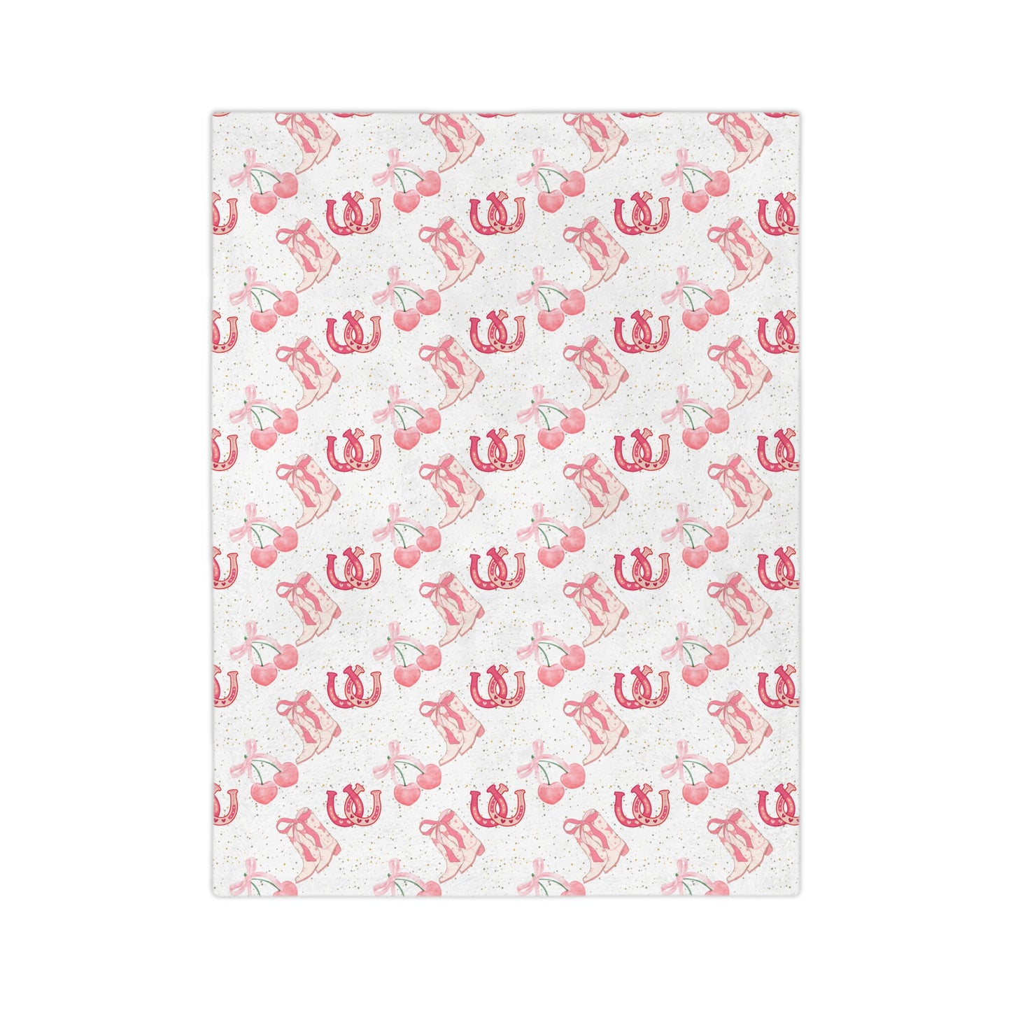 Pink Cowgirl Velveteen Microfiber Blanket
