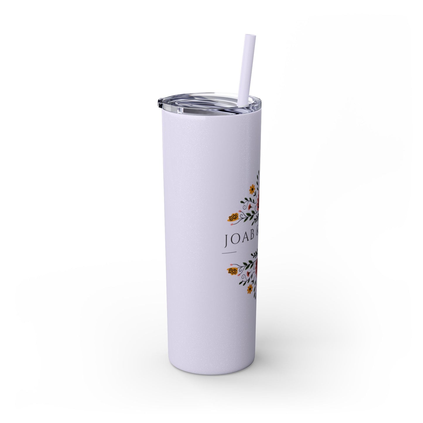 JOAB&Co LLC Skinny Tumbler with Straw, 20oz