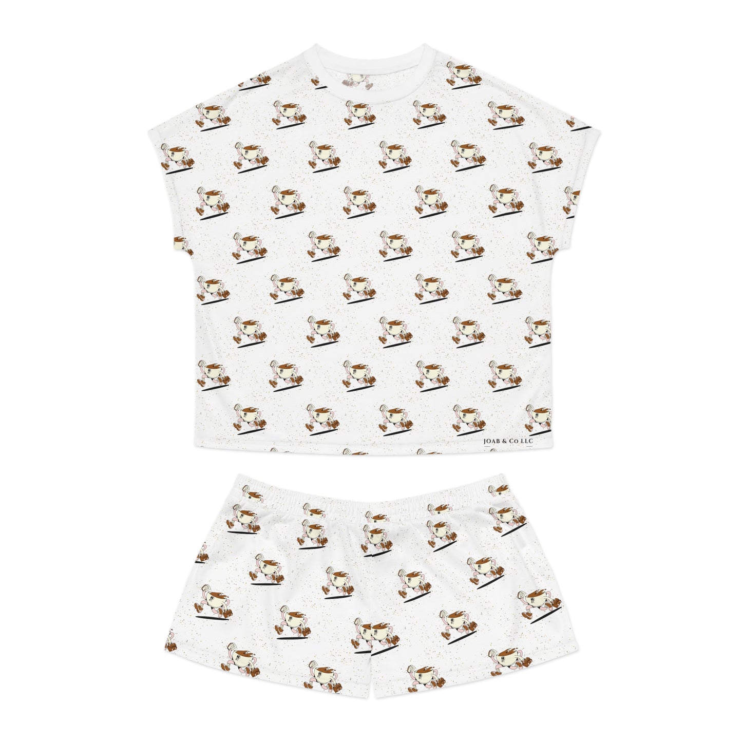 Coffee Women's Short Pajama Set (AOP)
