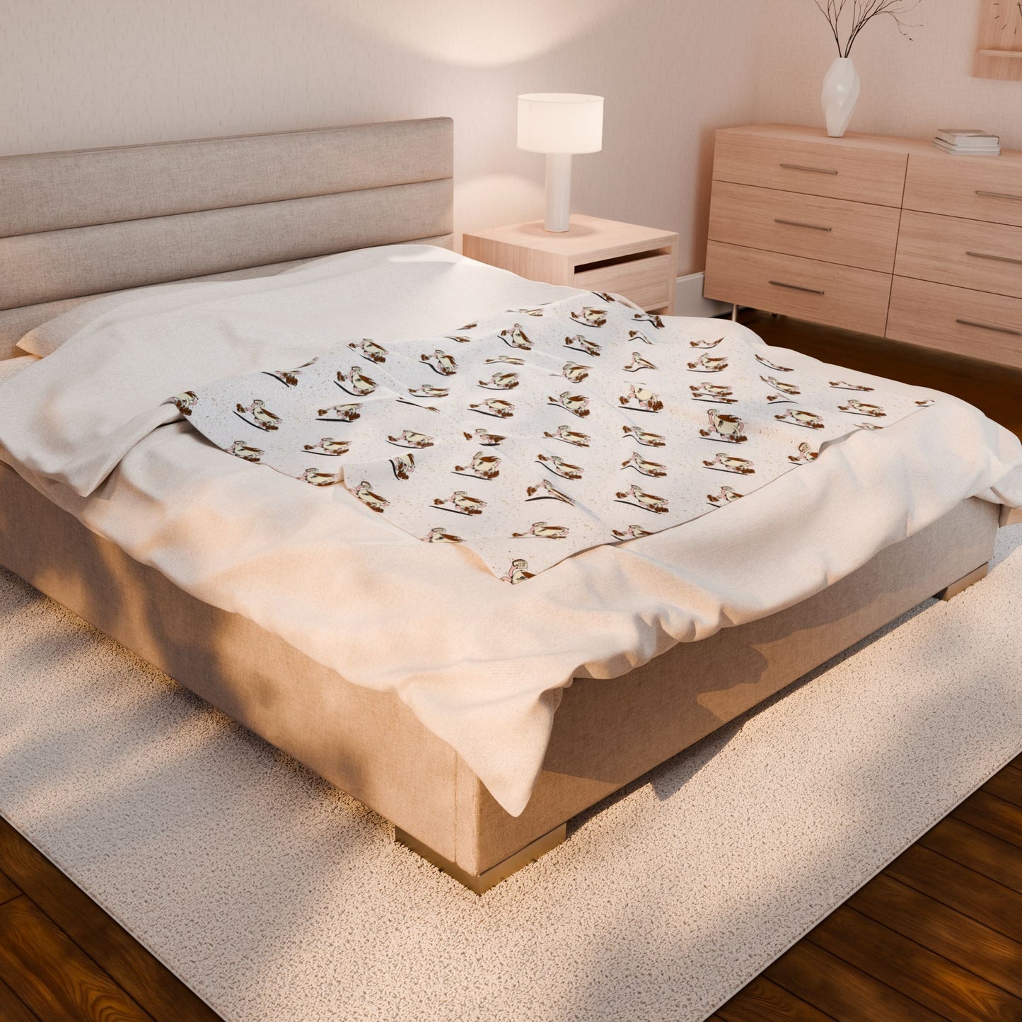 Coffee Lover Velveteen Plush Blanket