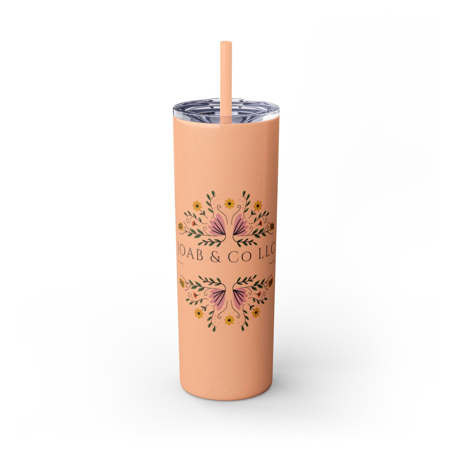 JOAB&Co LLC Skinny Tumbler with Straw, 20oz