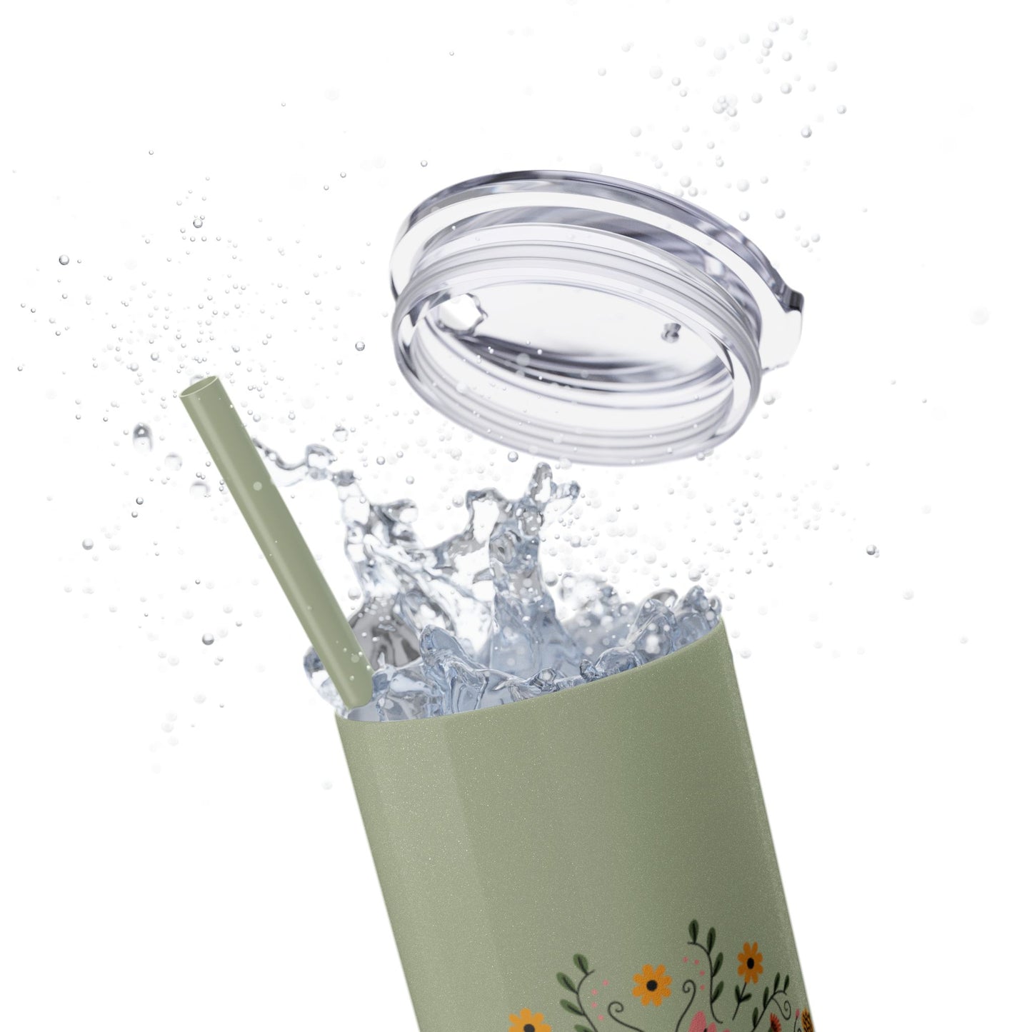 JOAB&Co LLC Skinny Tumbler with Straw, 20oz