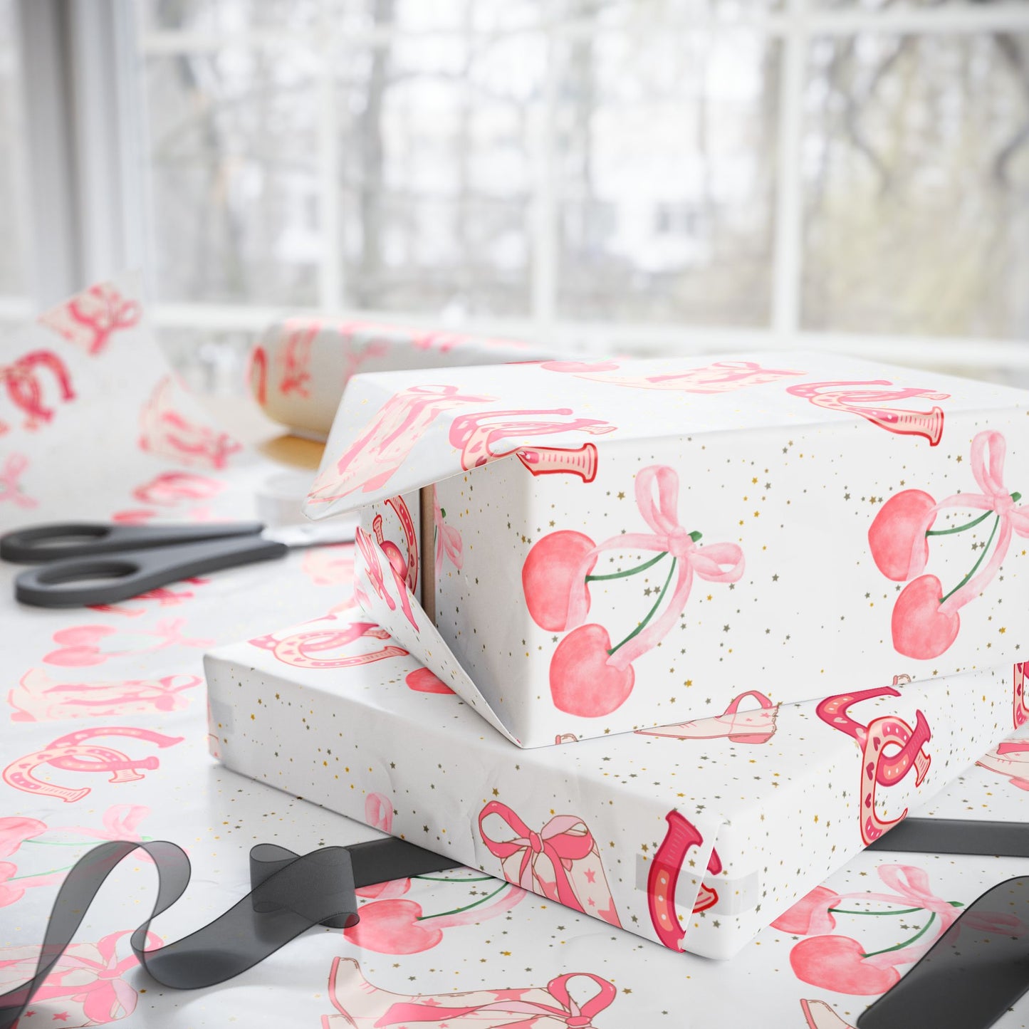 Pink Cowgirl Wrapping Papers