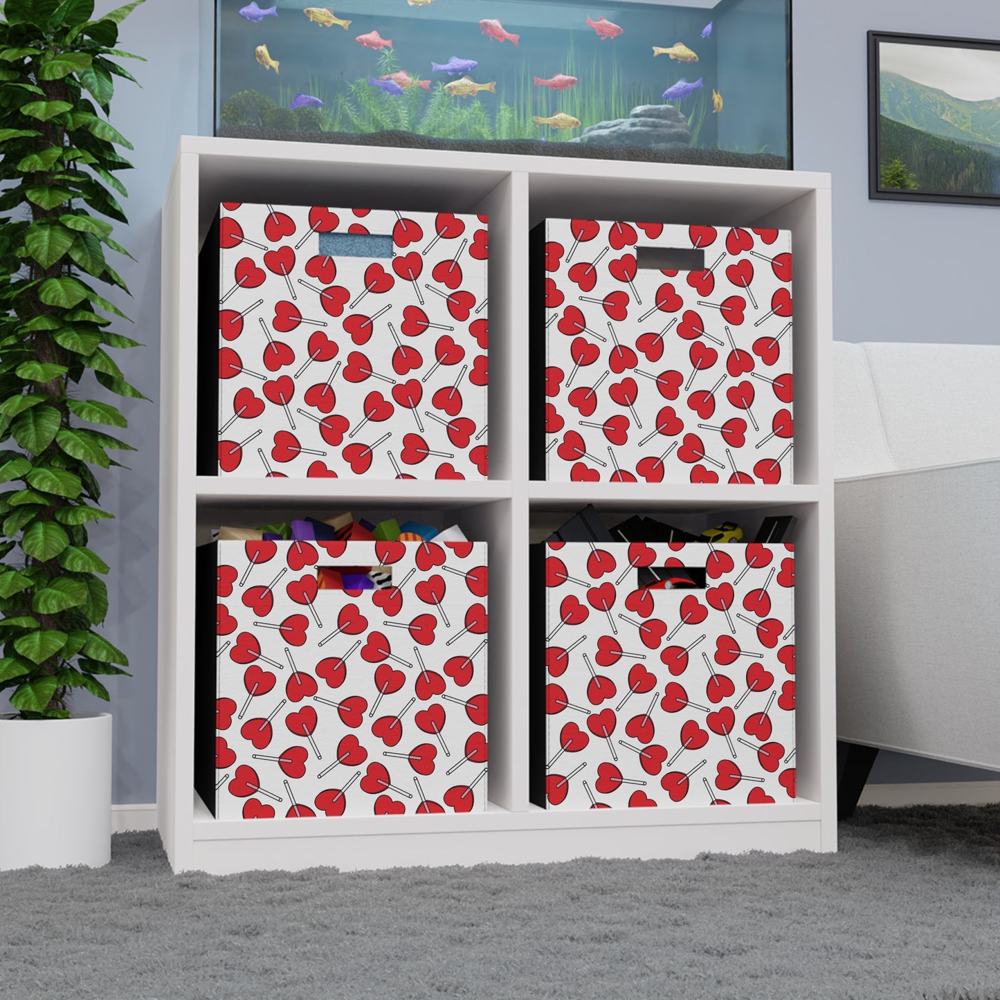 Heart Lollipop Felt Storage Box