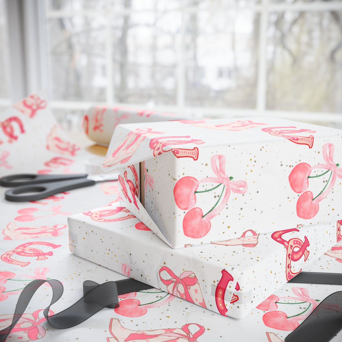 Pink Cowgirl Wrapping Papers