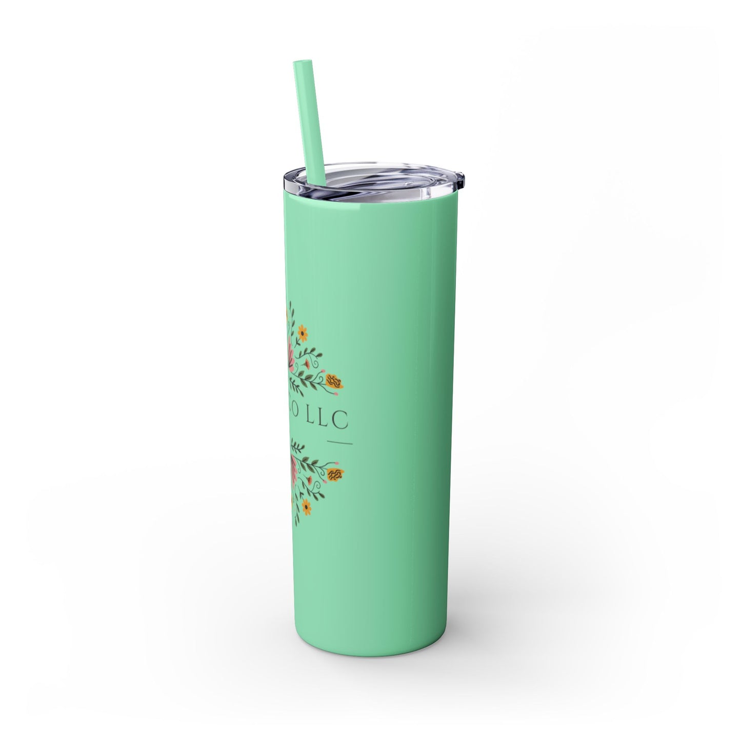 JOAB&Co LLC Skinny Tumbler with Straw, 20oz