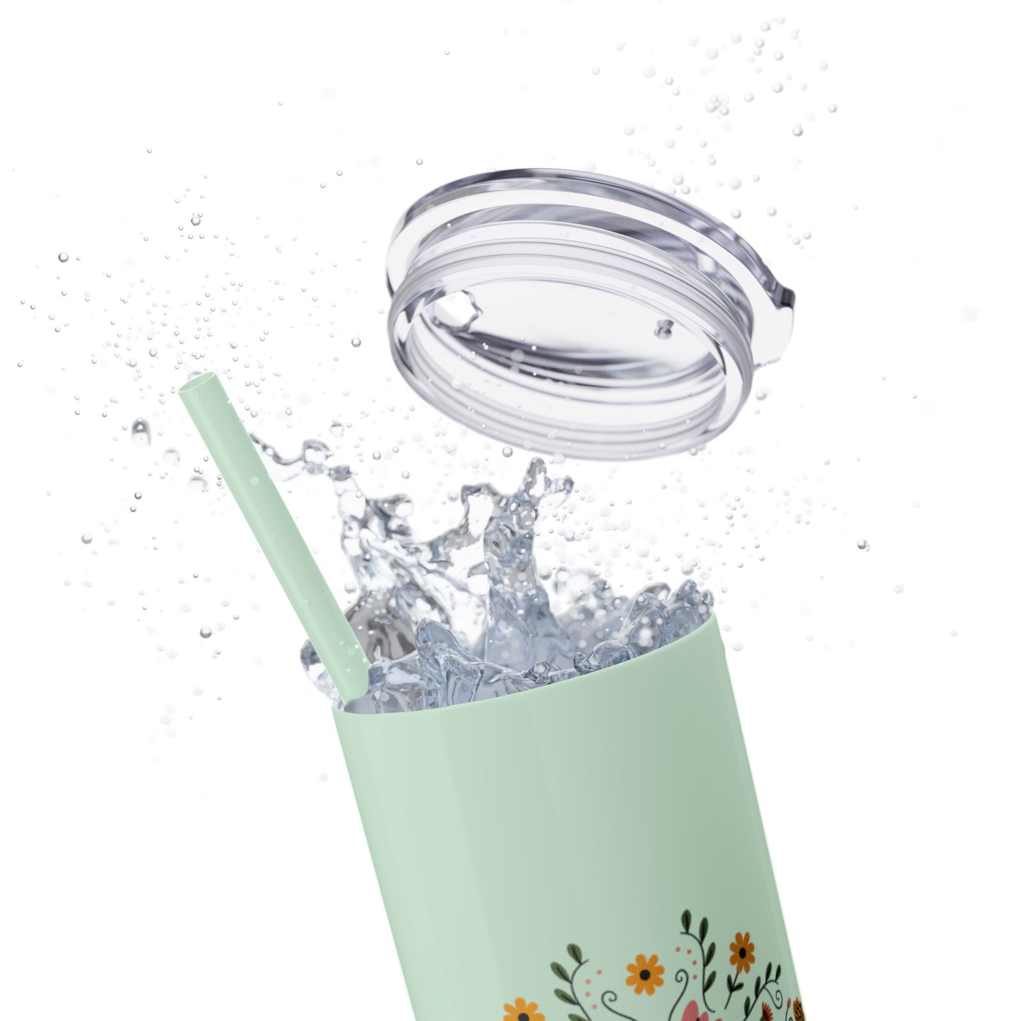 JOAB&Co LLC Skinny Tumbler with Straw, 20oz
