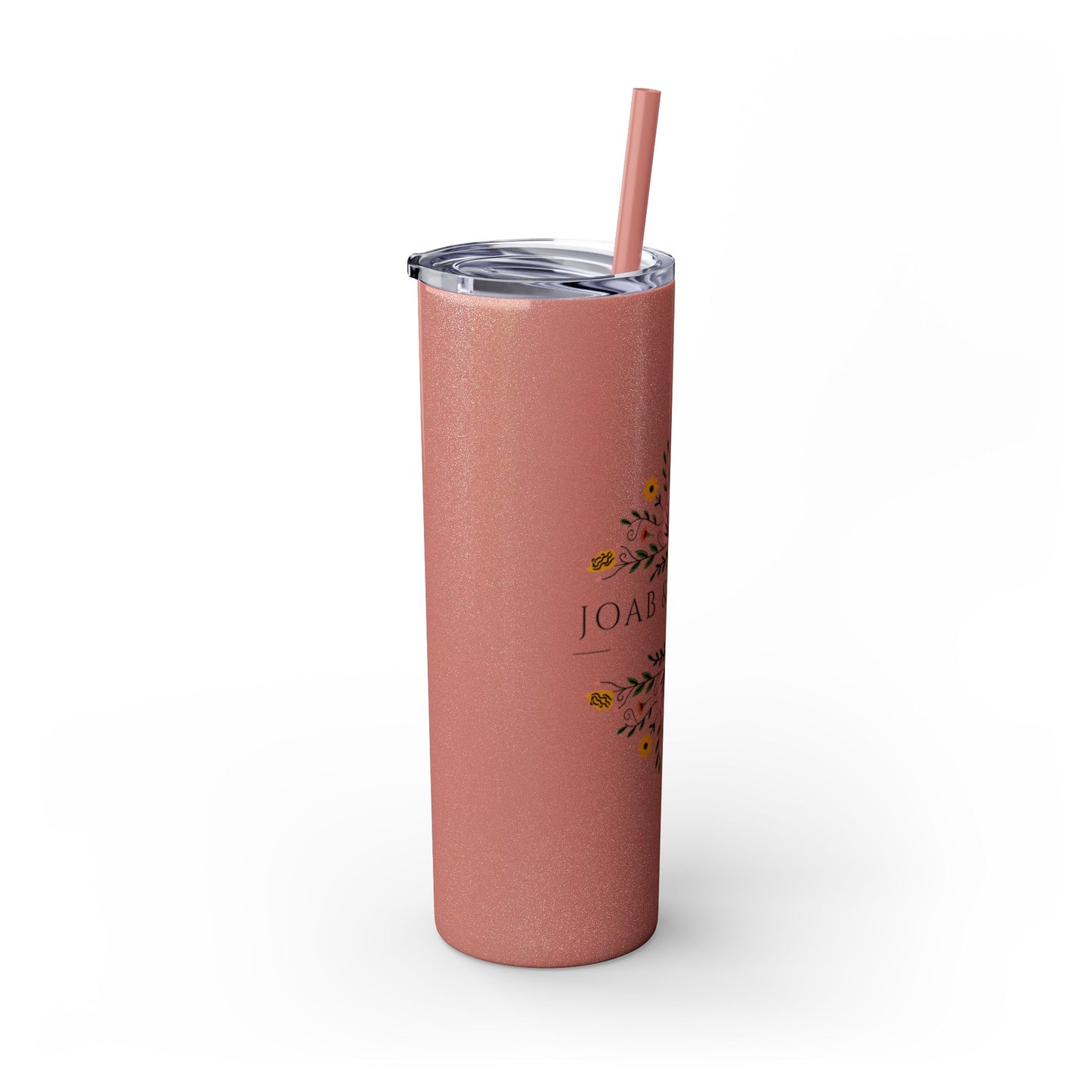 JOAB&Co LLC Skinny Tumbler with Straw, 20oz