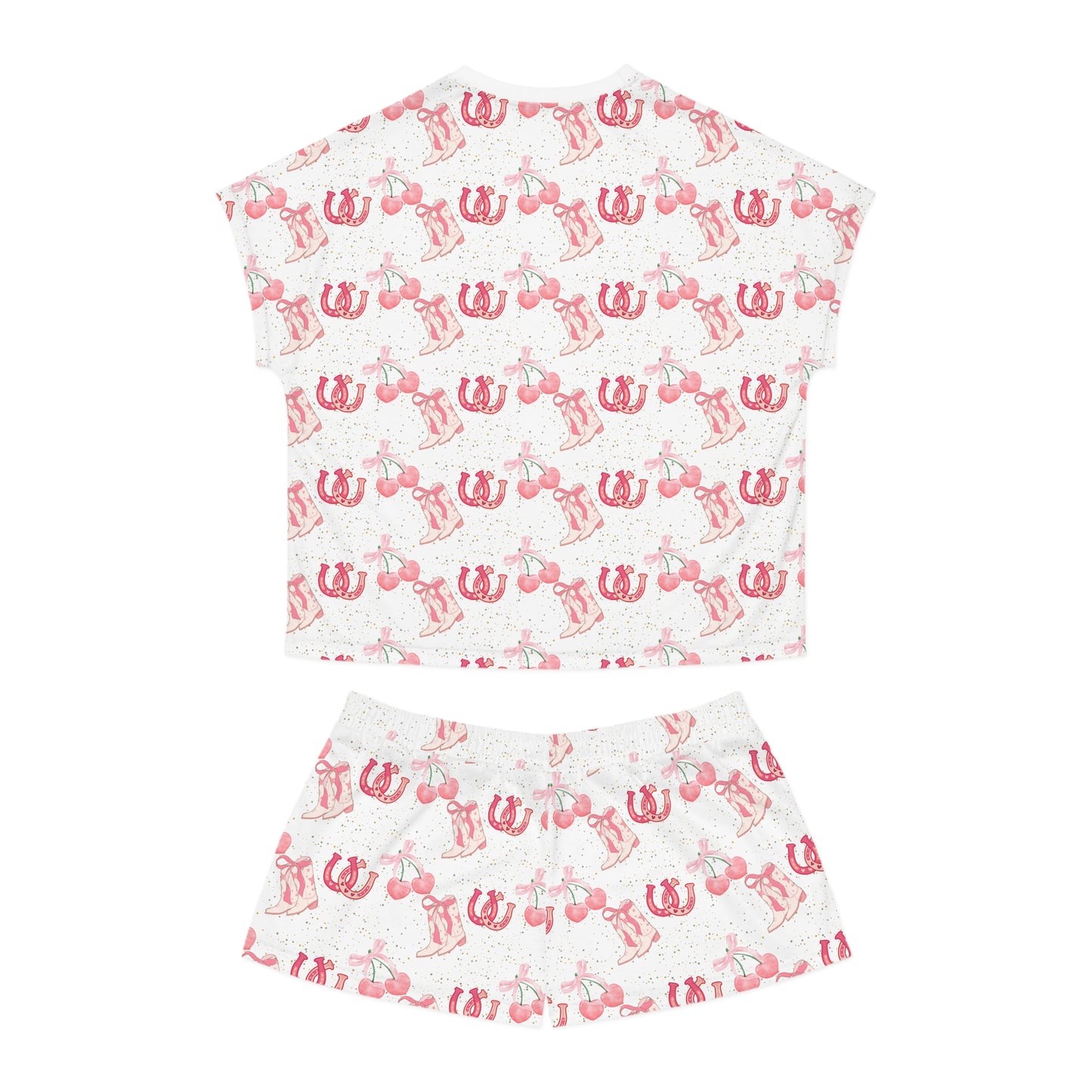 Pink Cowgirl Women's Short Pajama Set (AOP)
