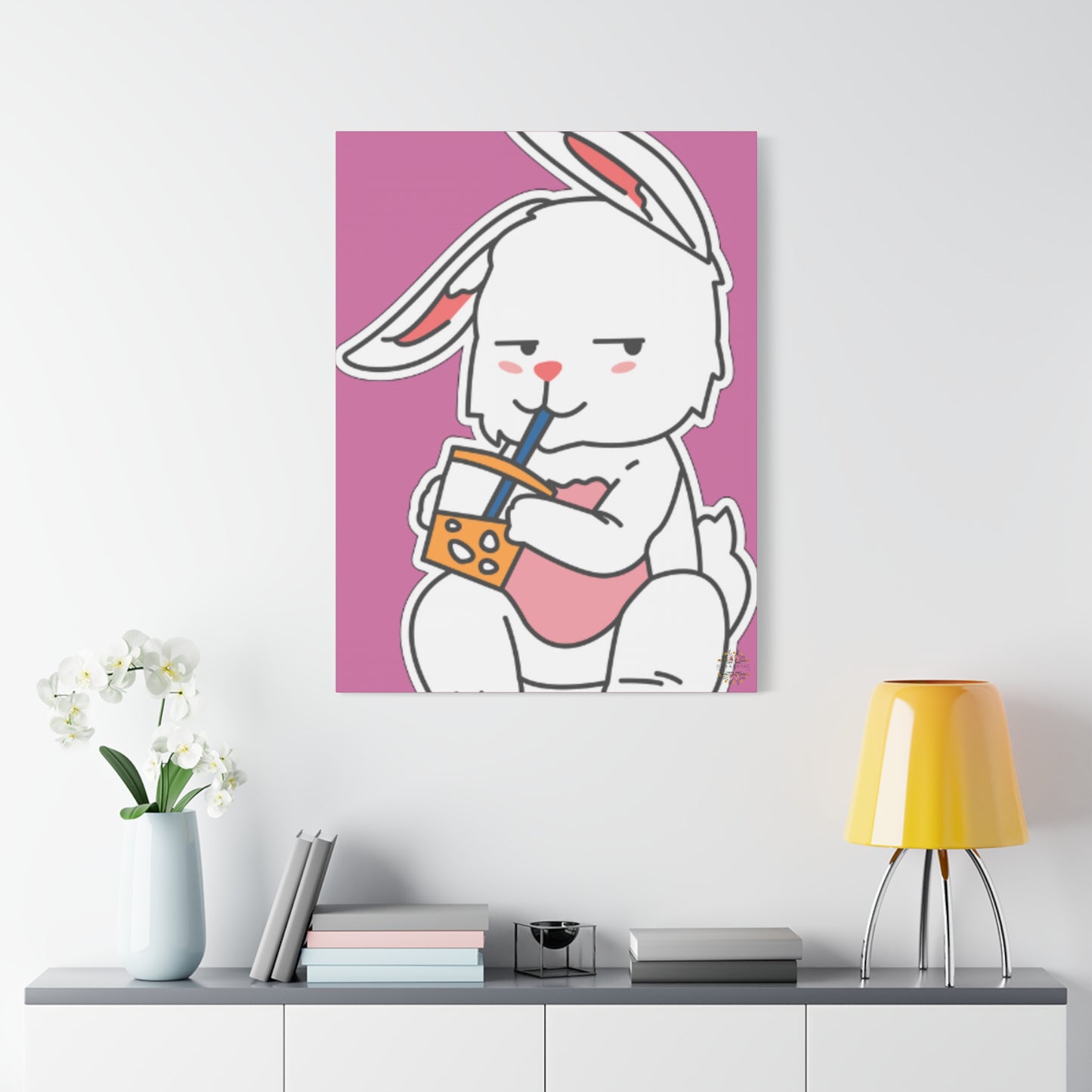Classic Side Eye Bunny Canvas