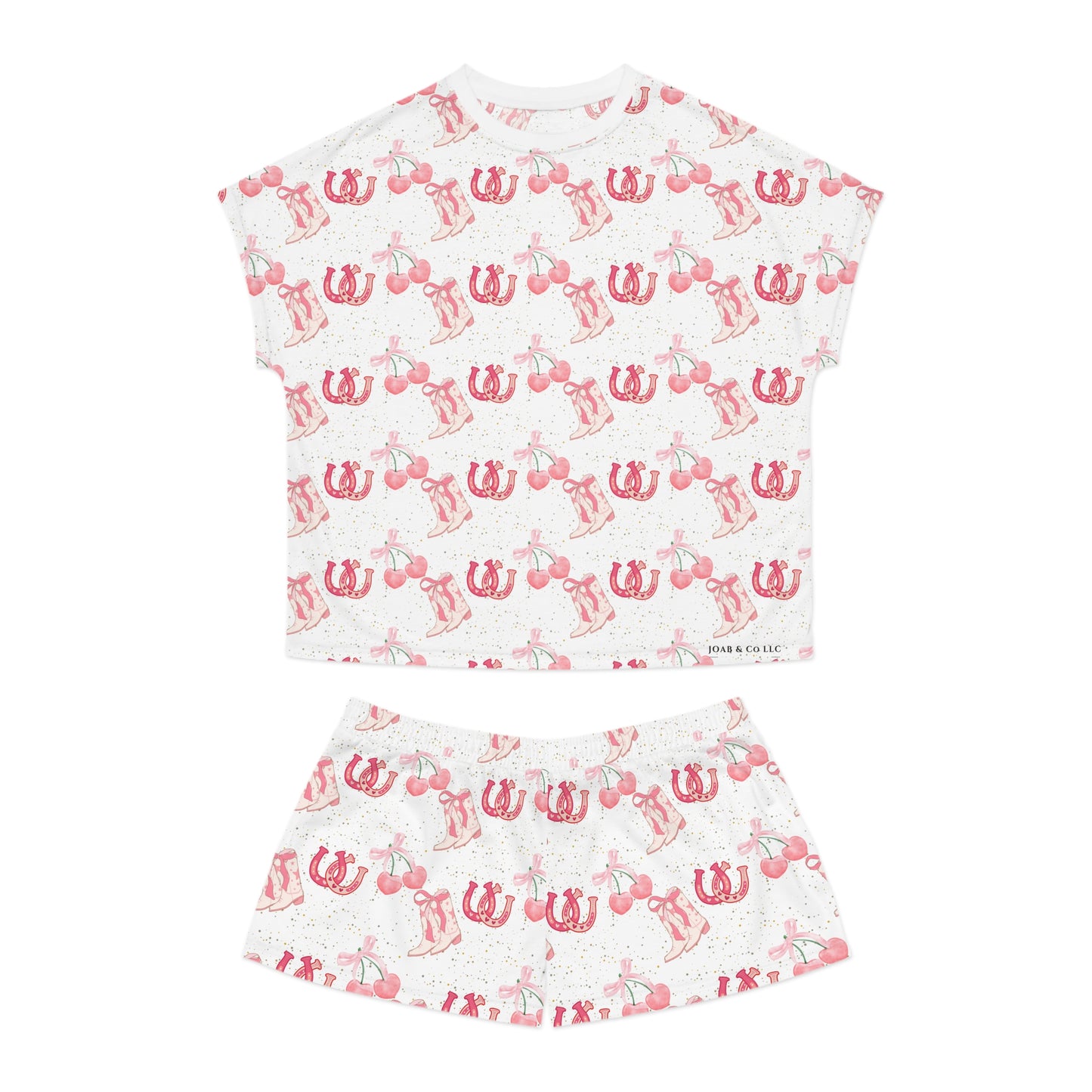 Pink Cowgirl Women's Short Pajama Set (AOP)