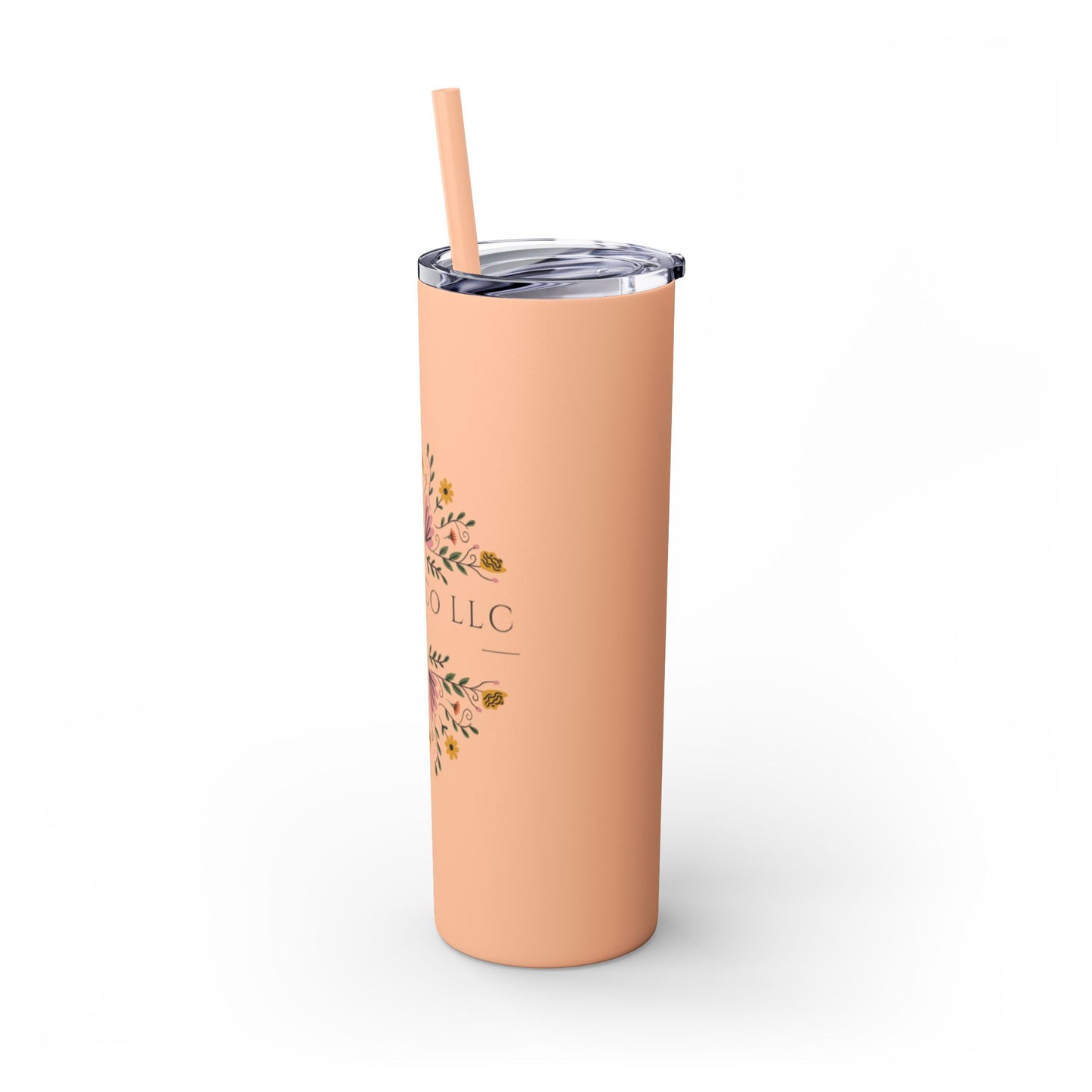 JOAB&Co LLC Skinny Tumbler with Straw, 20oz