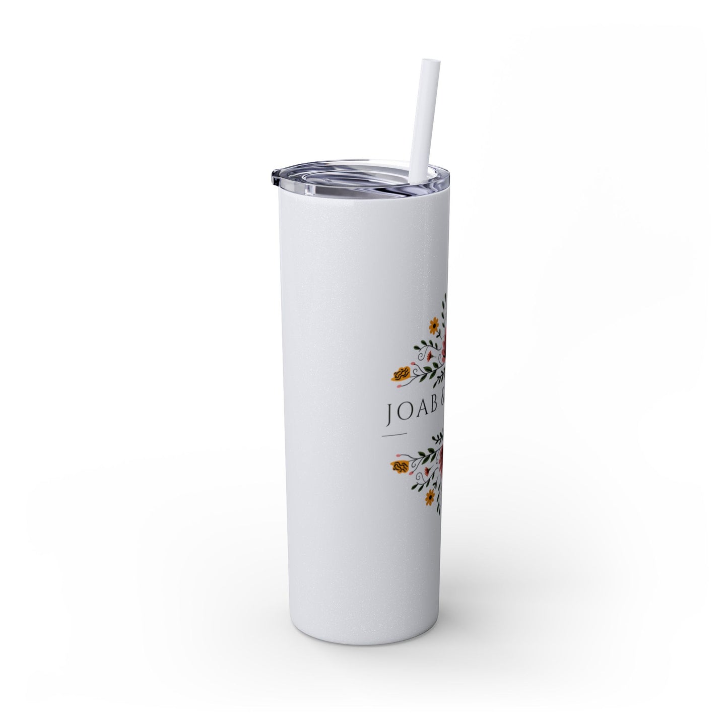JOAB&Co LLC Skinny Tumbler with Straw, 20oz