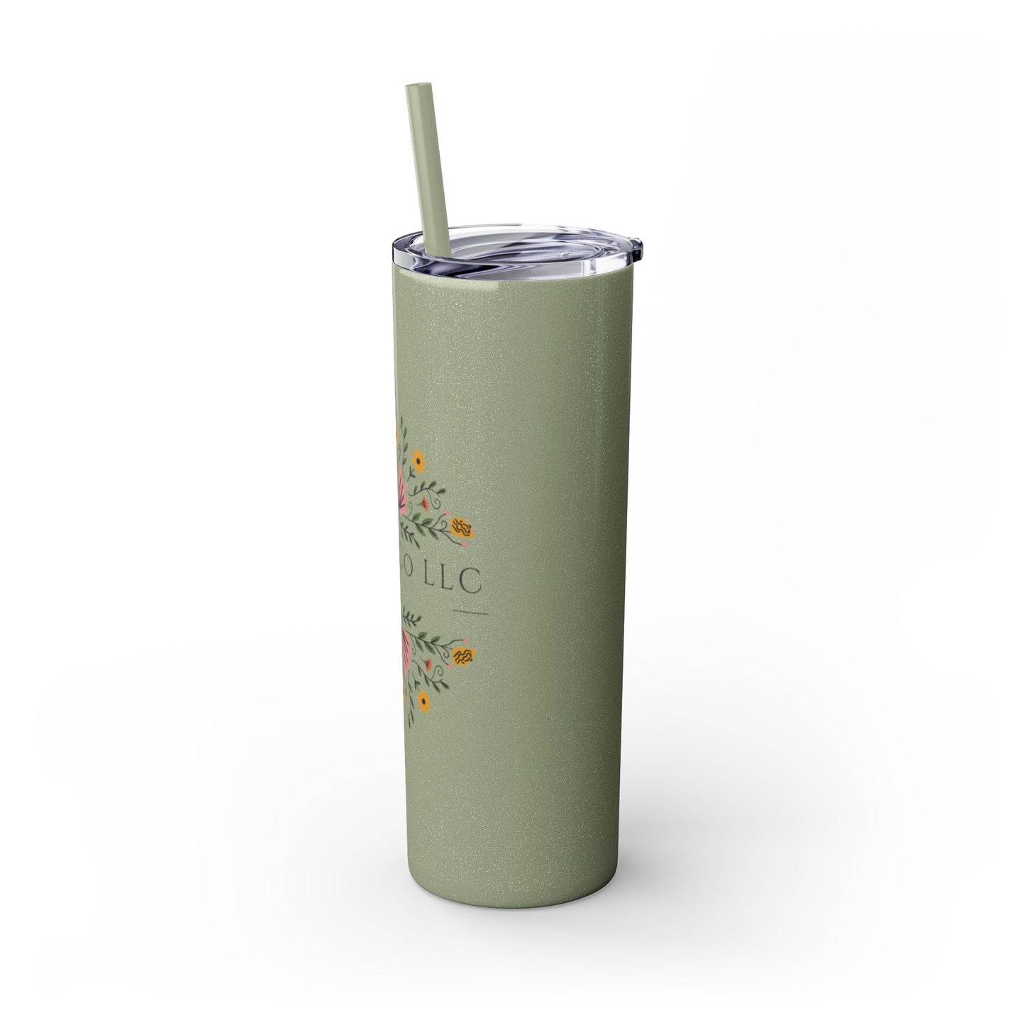 JOAB&Co LLC Skinny Tumbler with Straw, 20oz