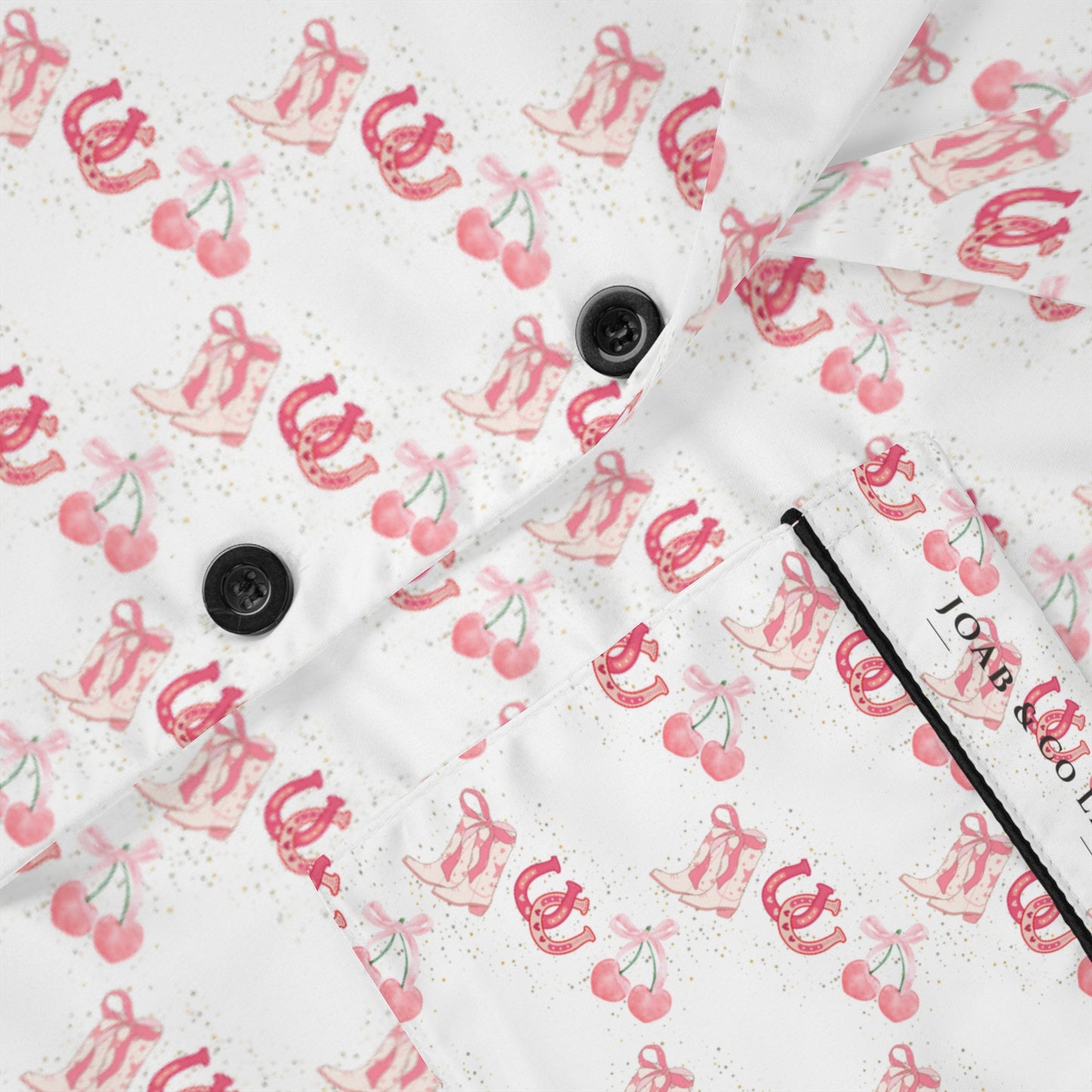 Pink Cowgirl Women's Satin Pajamas (AOP)