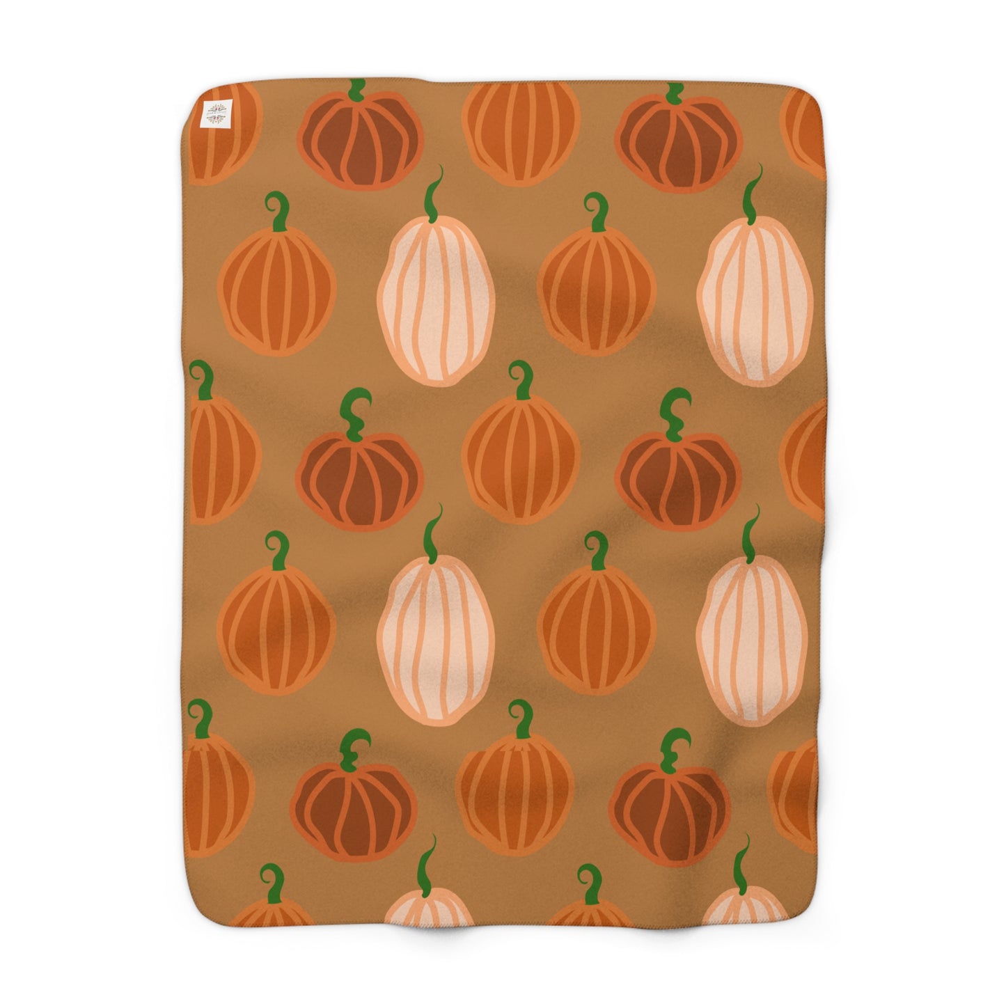 Pumpkin Sherpa Fleece Blanket
