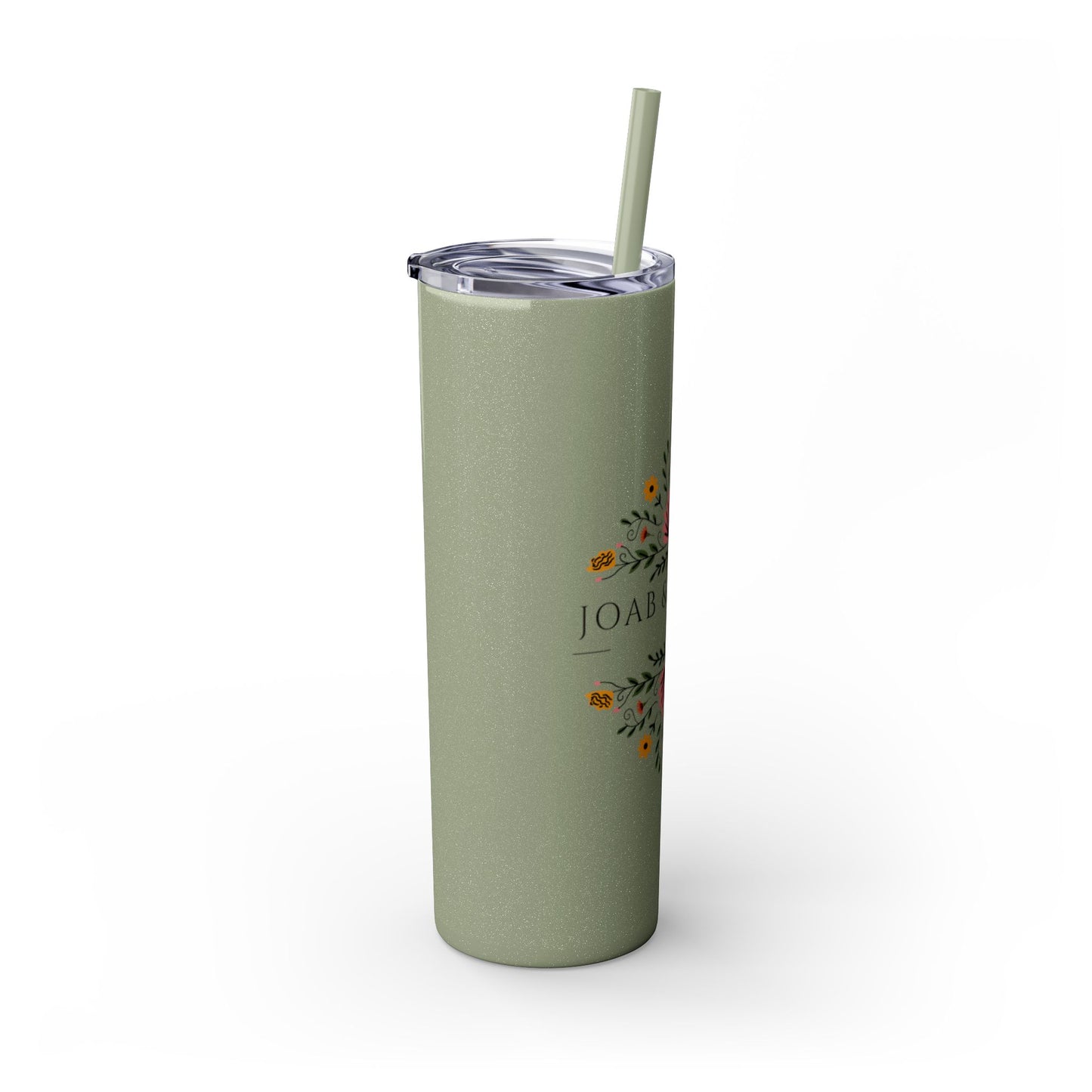 JOAB&Co LLC Skinny Tumbler with Straw, 20oz