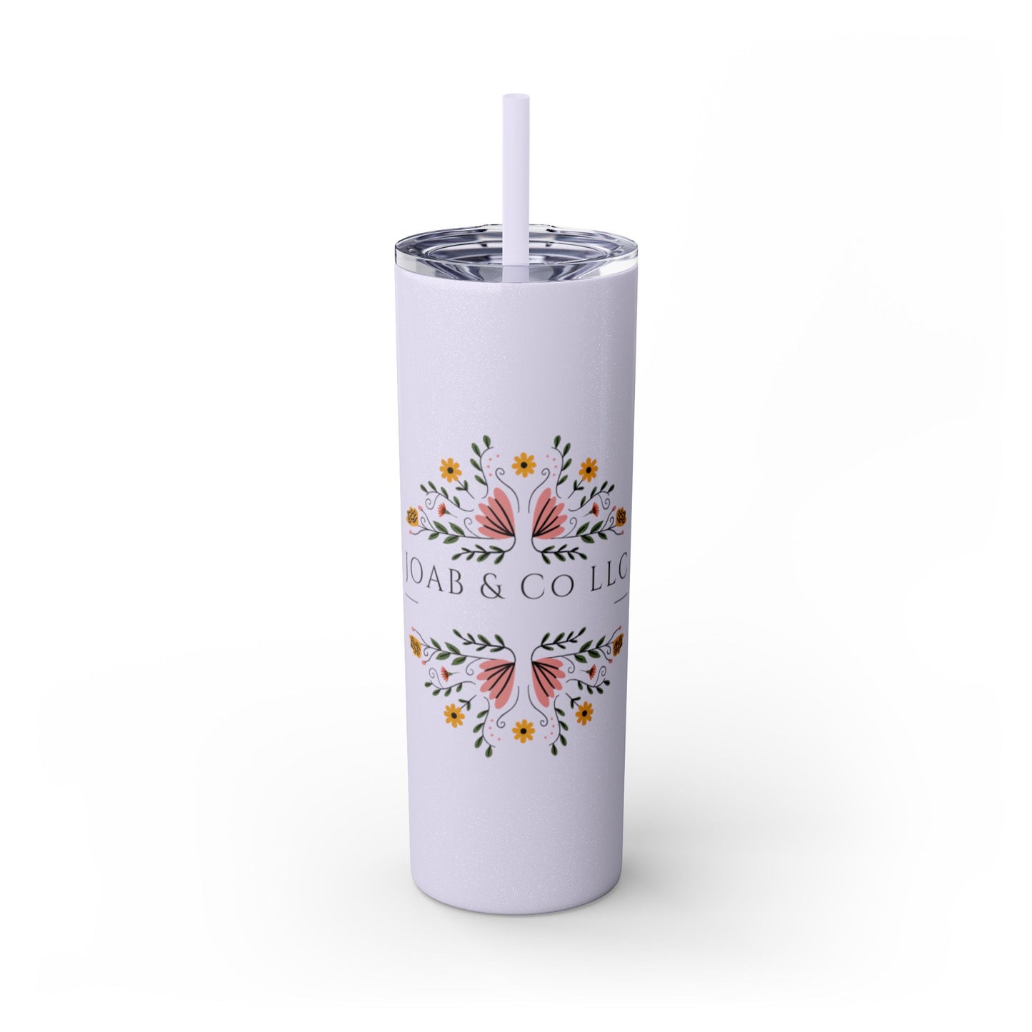 JOAB&Co LLC Skinny Tumbler with Straw, 20oz