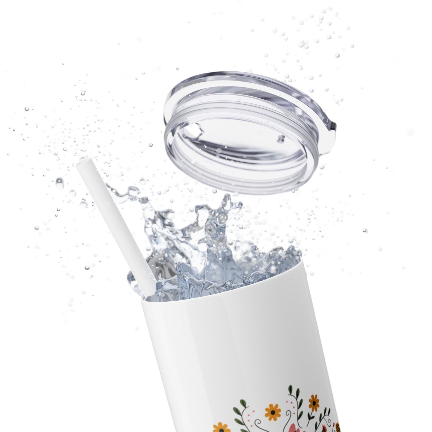 JOAB&Co LLC Skinny Tumbler with Straw, 20oz