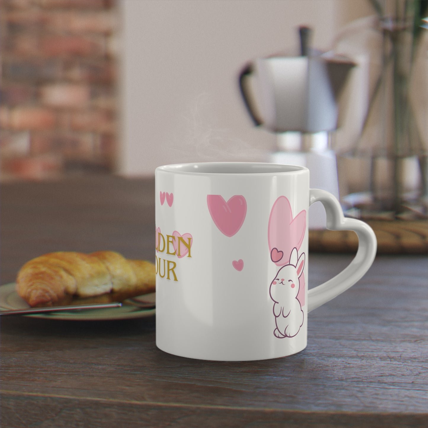 Golden Hour Heart Shaped Mug