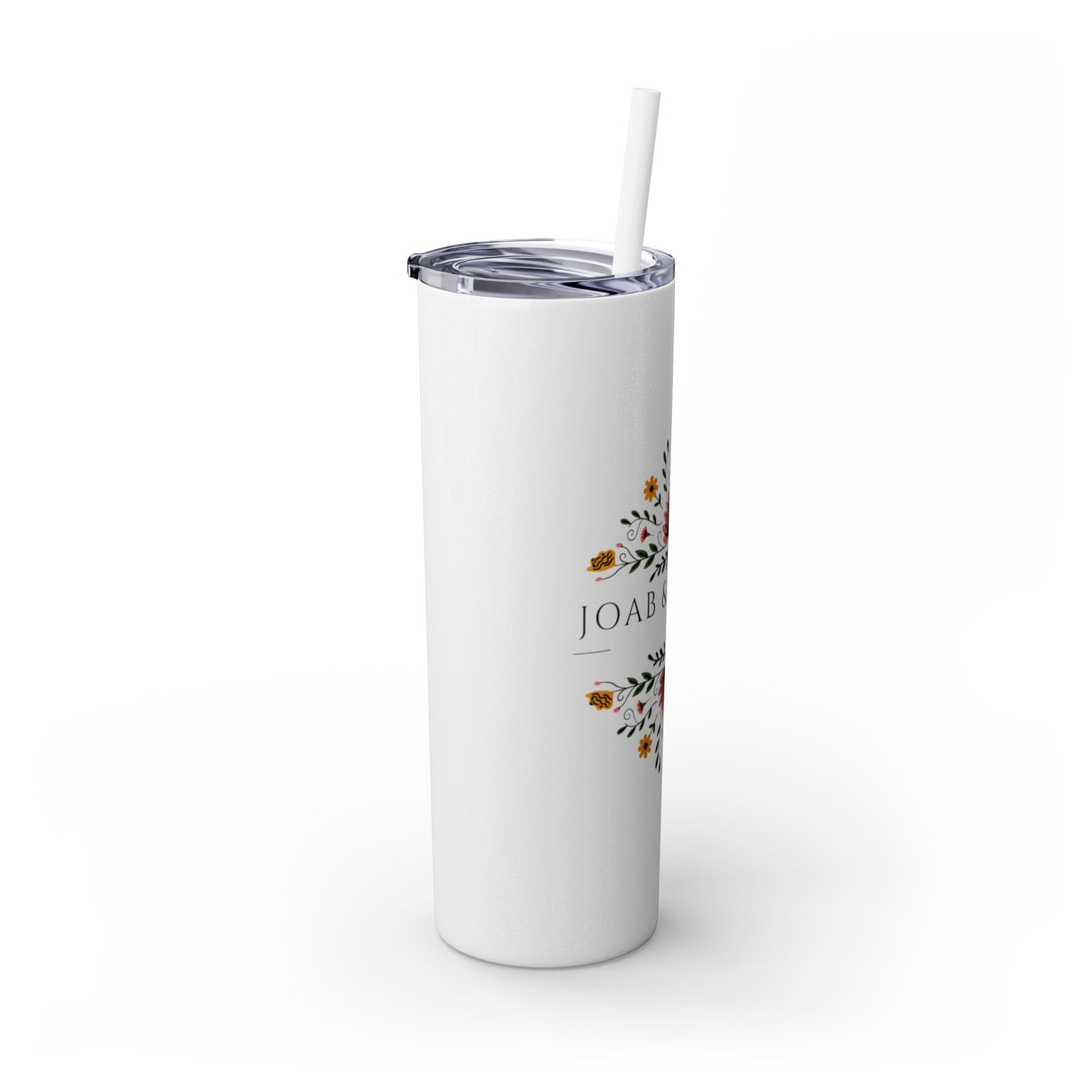 JOAB&Co LLC Skinny Tumbler with Straw, 20oz