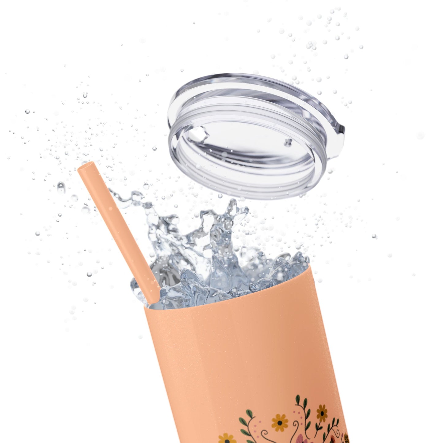 JOAB&Co LLC Skinny Tumbler with Straw, 20oz