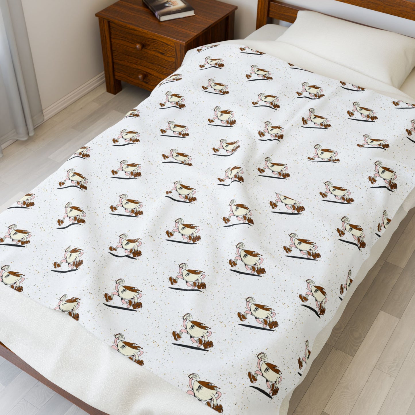 Coffee Lover Velveteen Plush Blanket