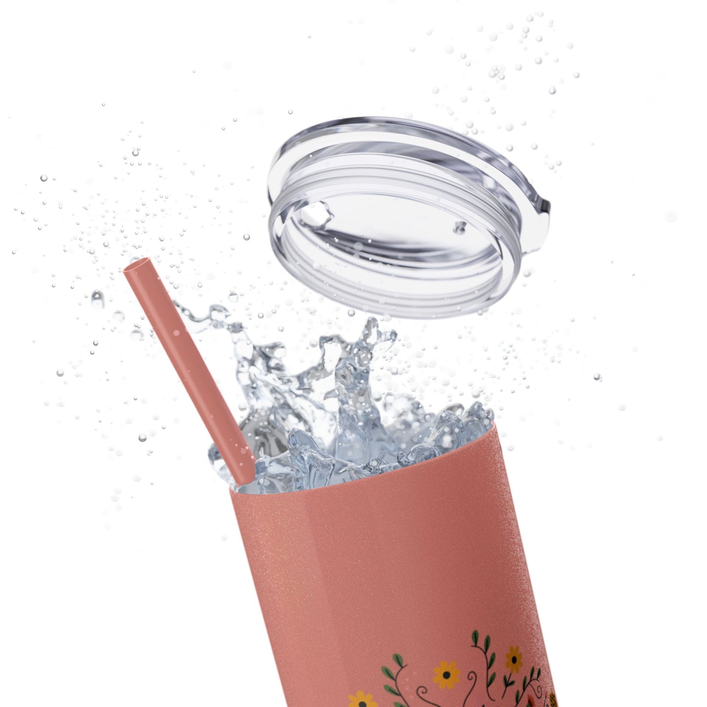 JOAB&Co LLC Skinny Tumbler with Straw, 20oz