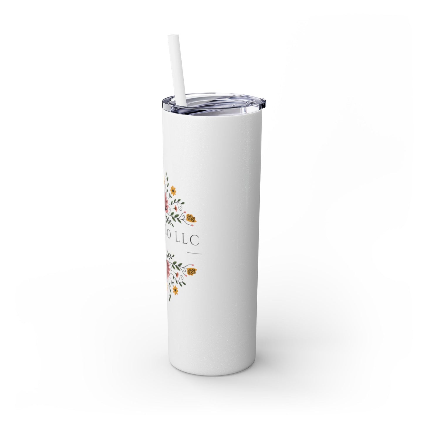 JOAB&Co LLC Skinny Tumbler with Straw, 20oz