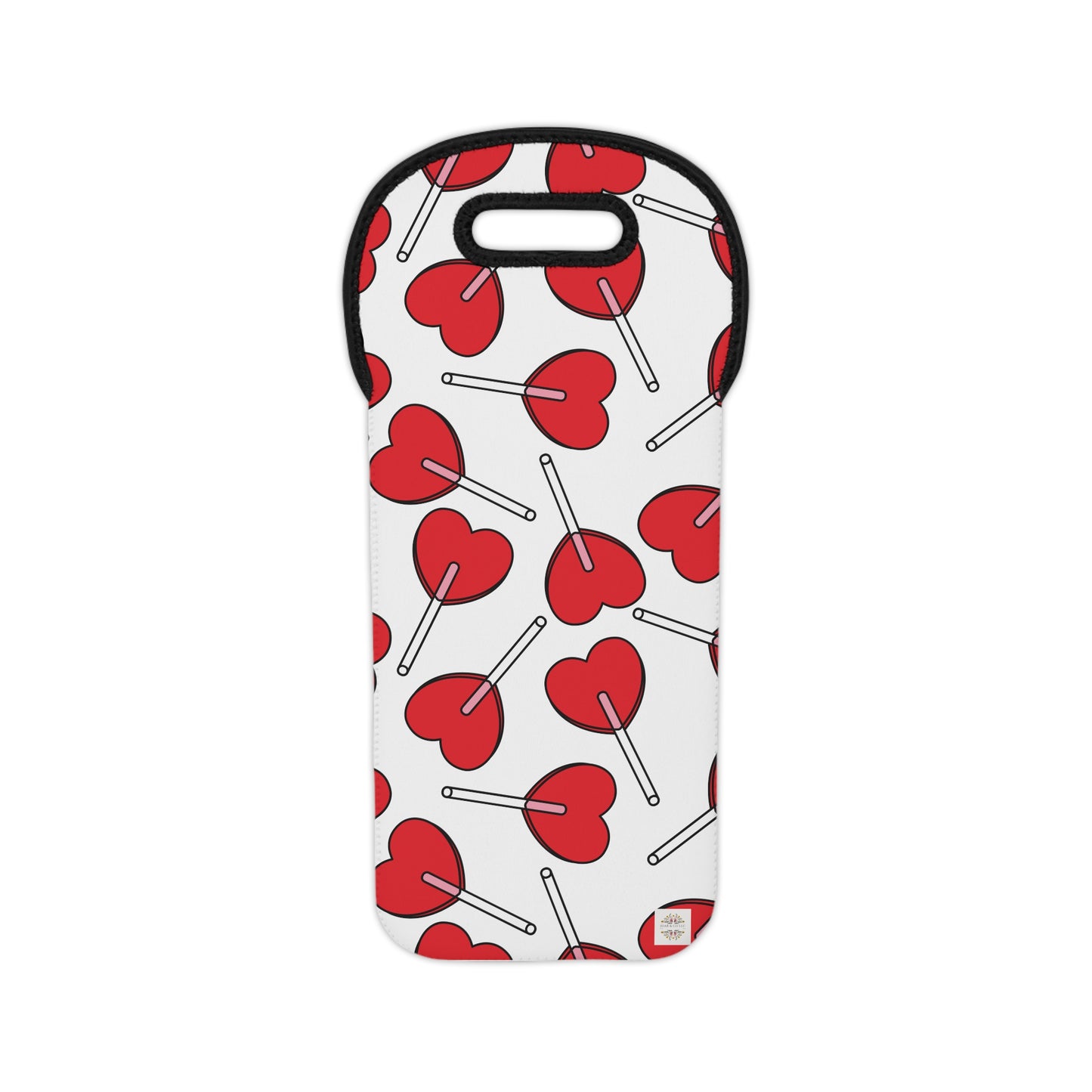 Heart Lollipop Wine Tote Bag