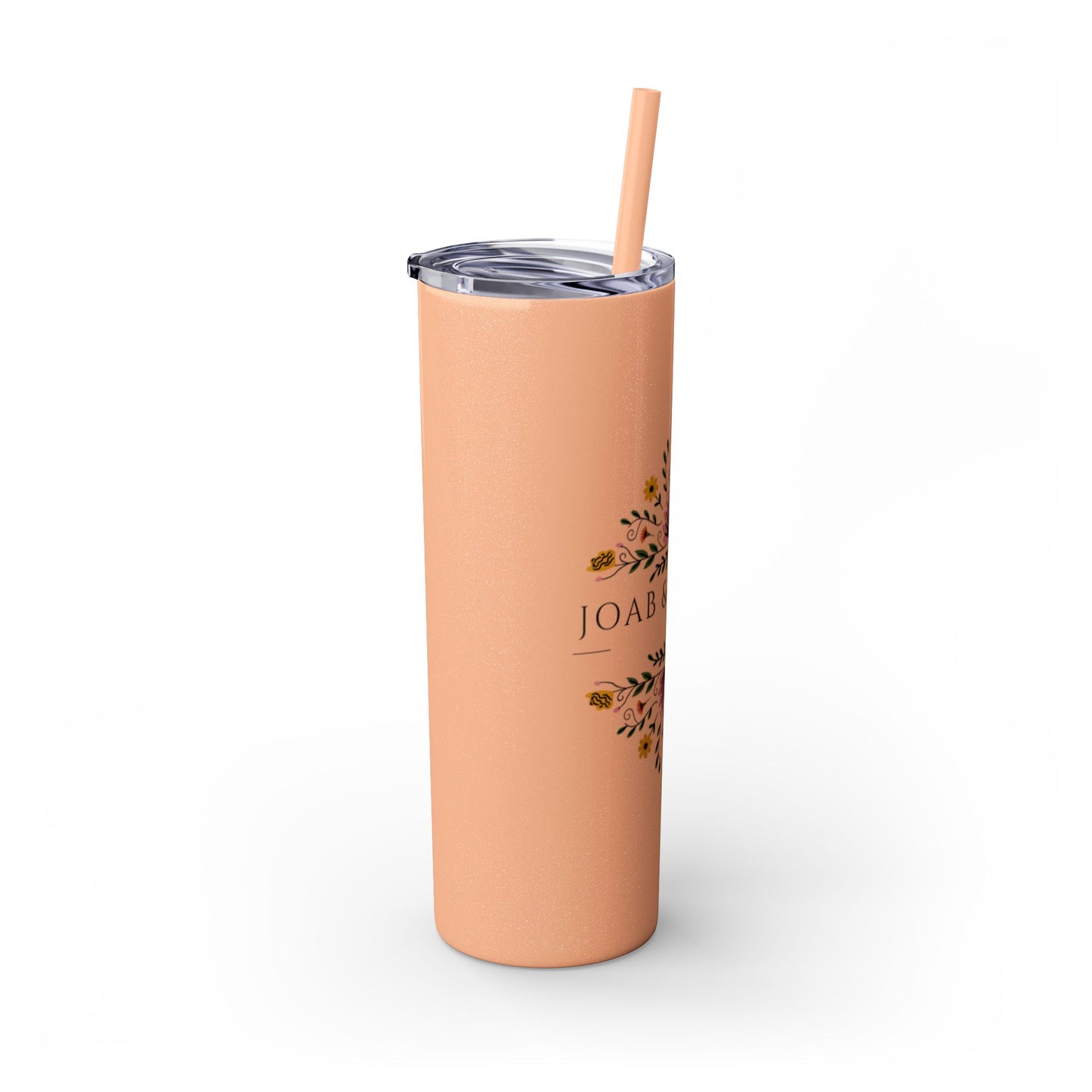 JOAB&Co LLC Skinny Tumbler with Straw, 20oz