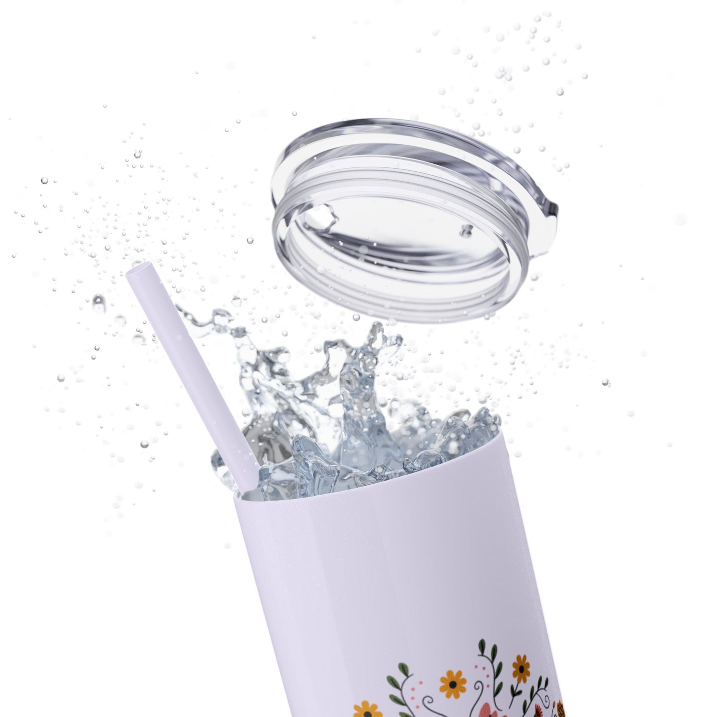 JOAB&Co LLC Skinny Tumbler with Straw, 20oz
