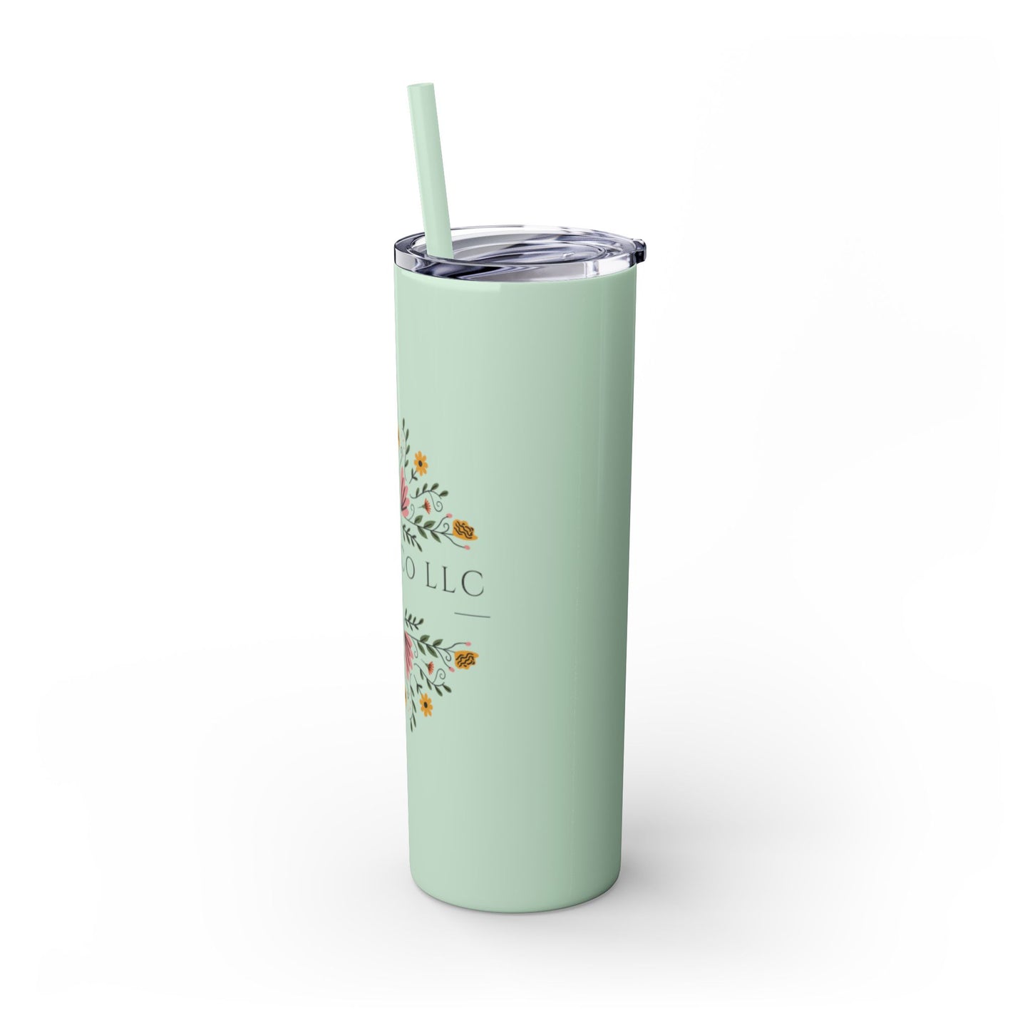 JOAB&Co LLC Skinny Tumbler with Straw, 20oz