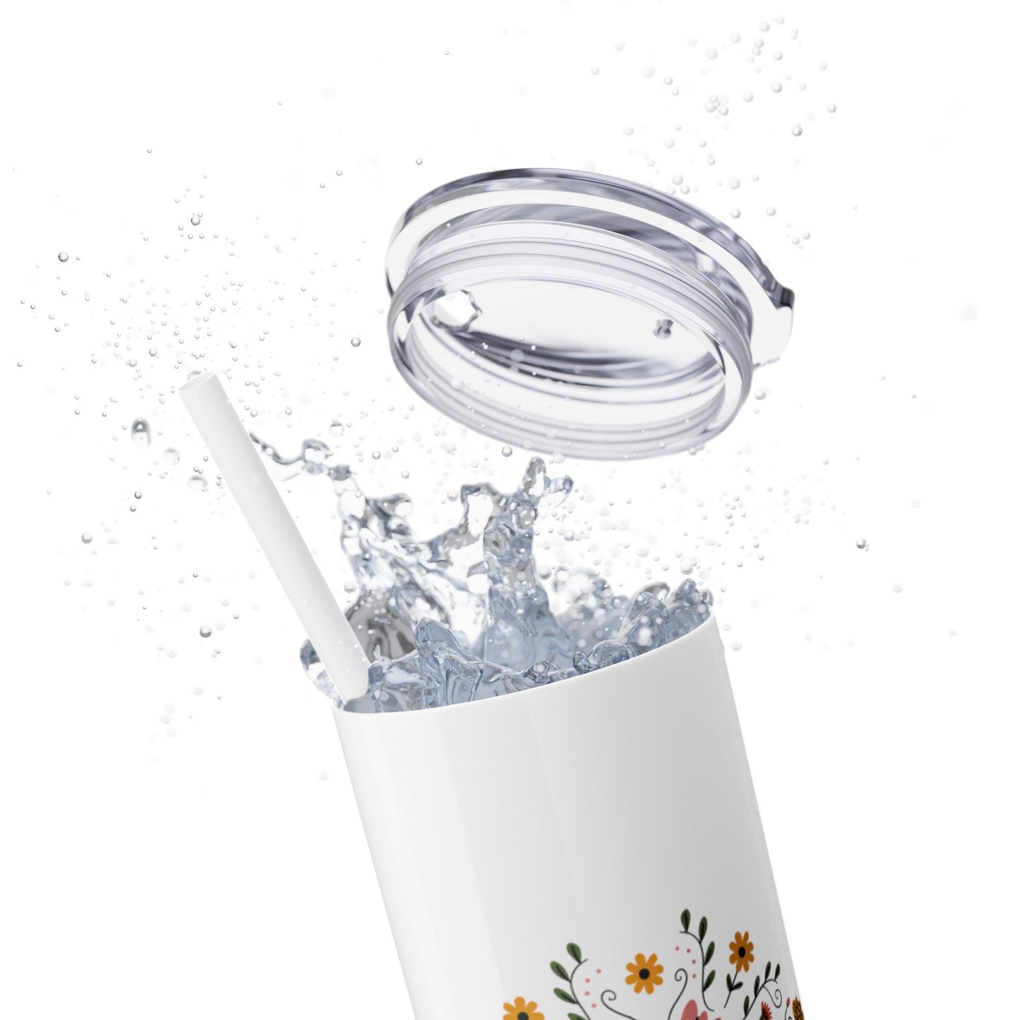 JOAB&Co LLC Skinny Tumbler with Straw, 20oz