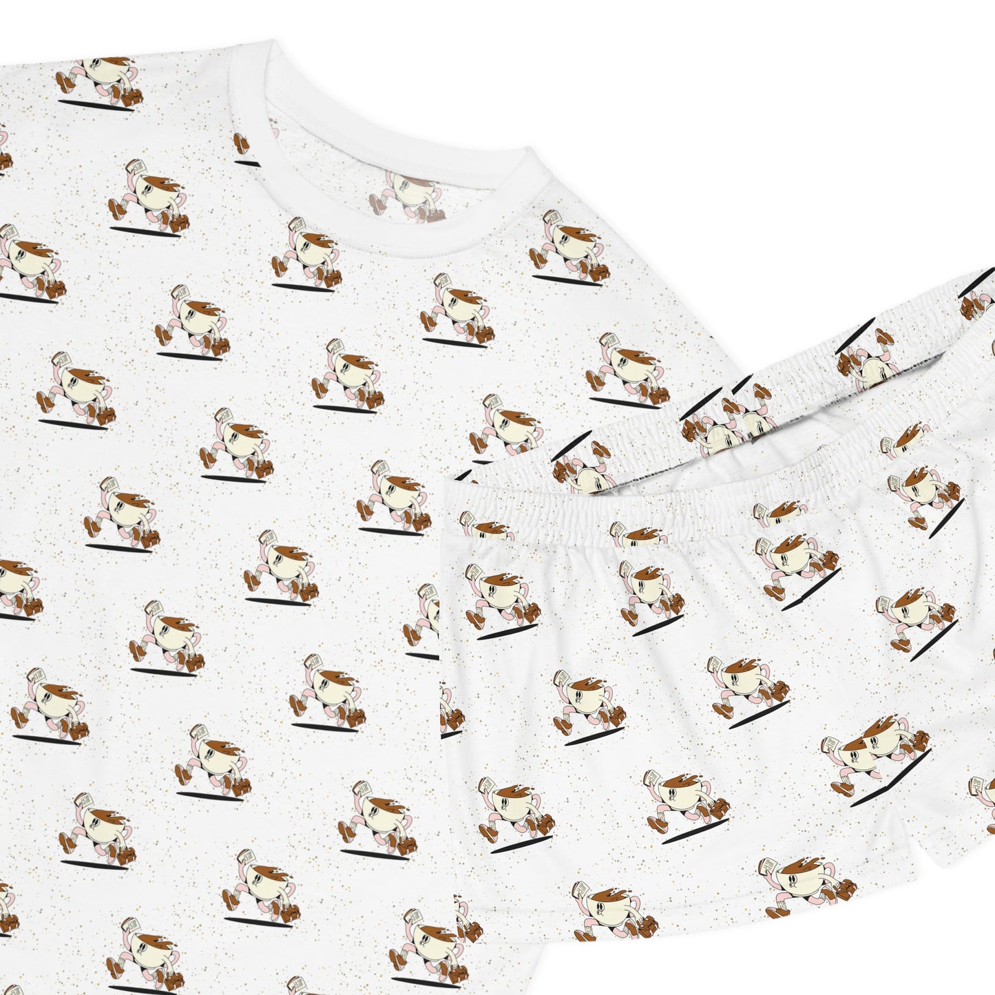 Coffee Women's Short Pajama Set (AOP)